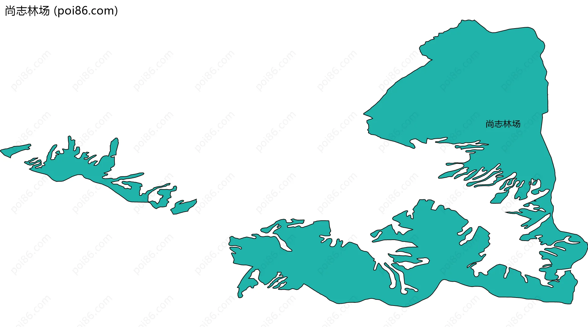 尚志林场边界地图