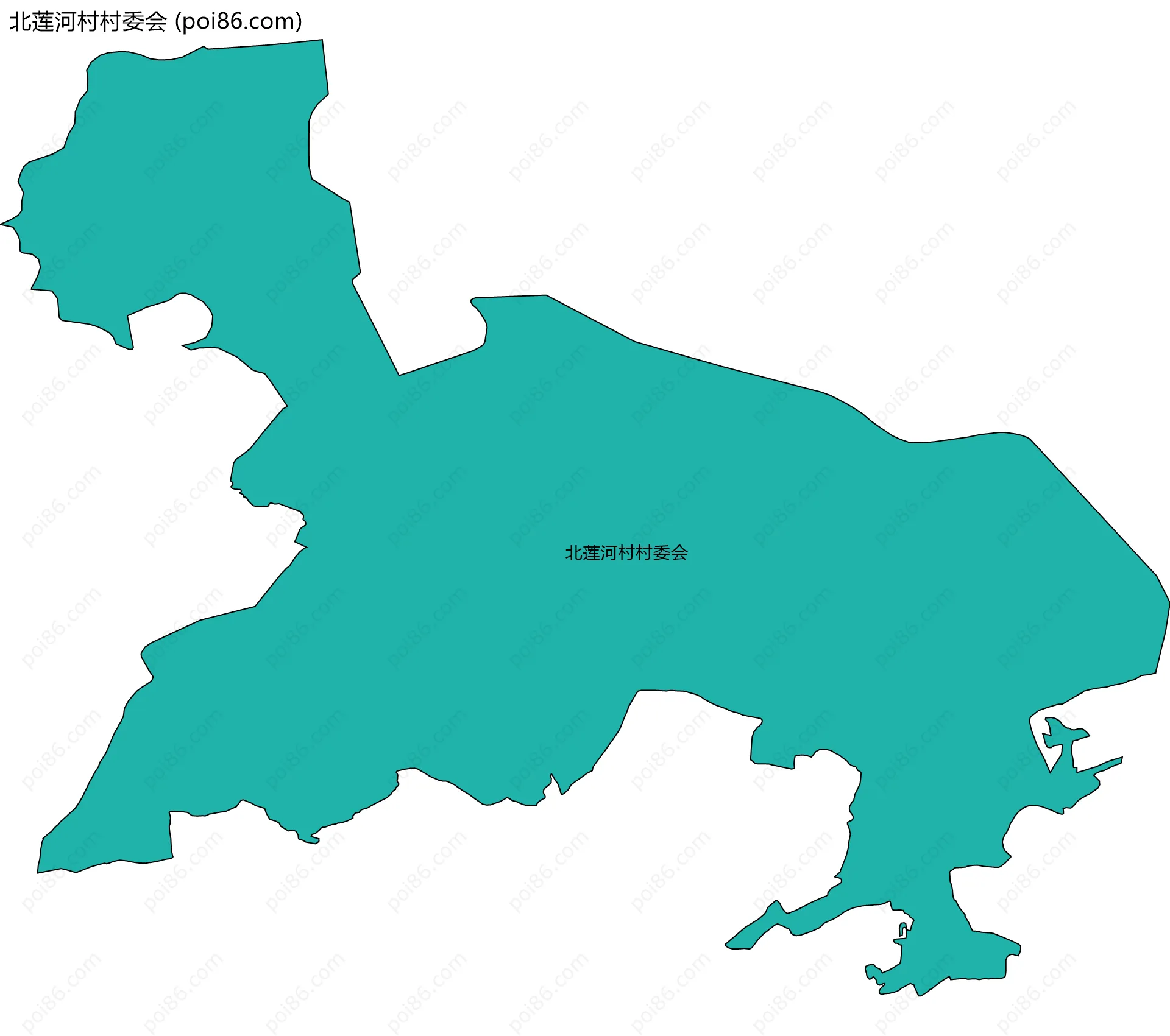 北莲河村村委会边界地图
