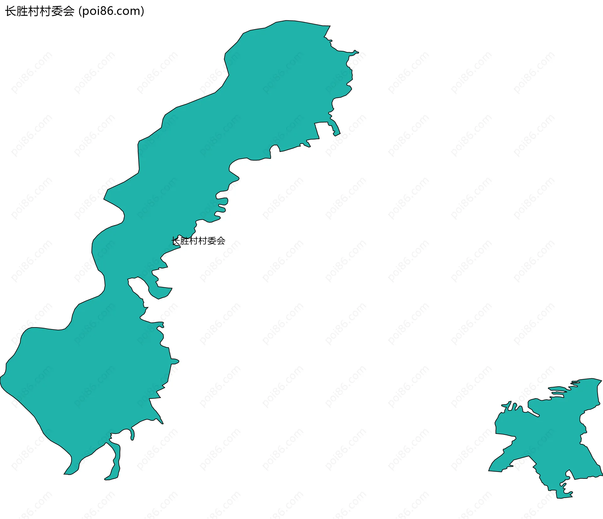 长胜村村委会边界地图
