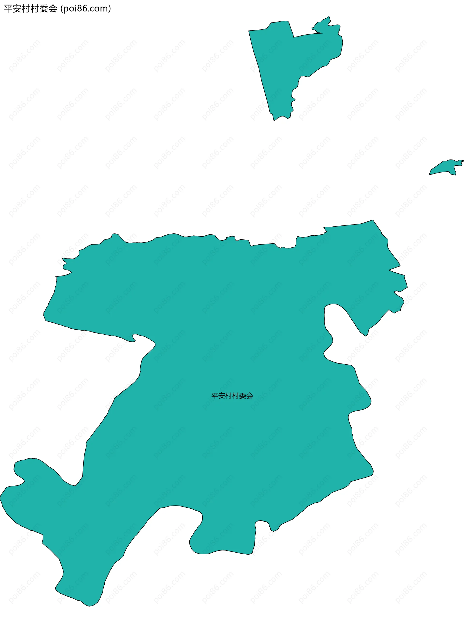 平安村村委会边界地图