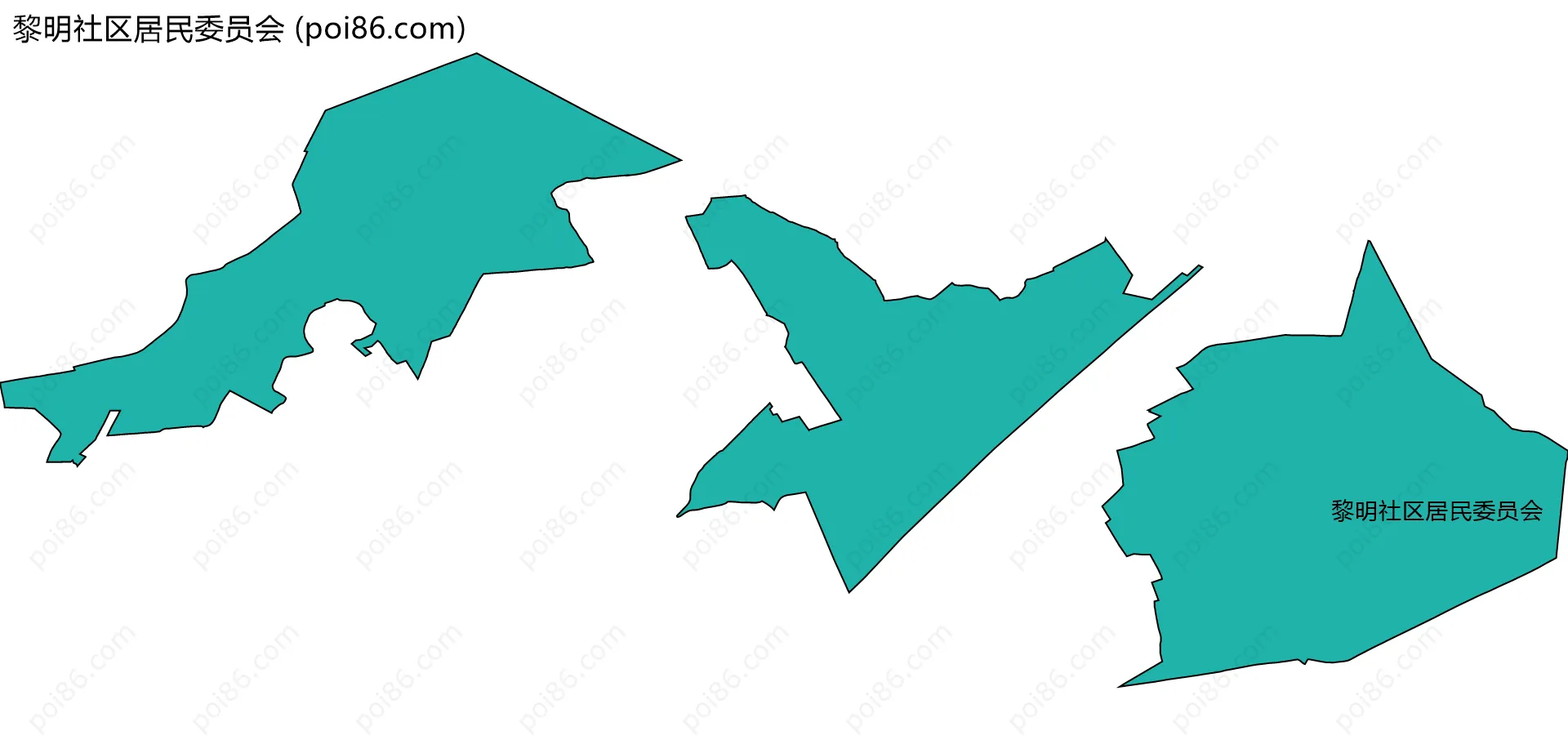 黎明社区居民委员会边界地图