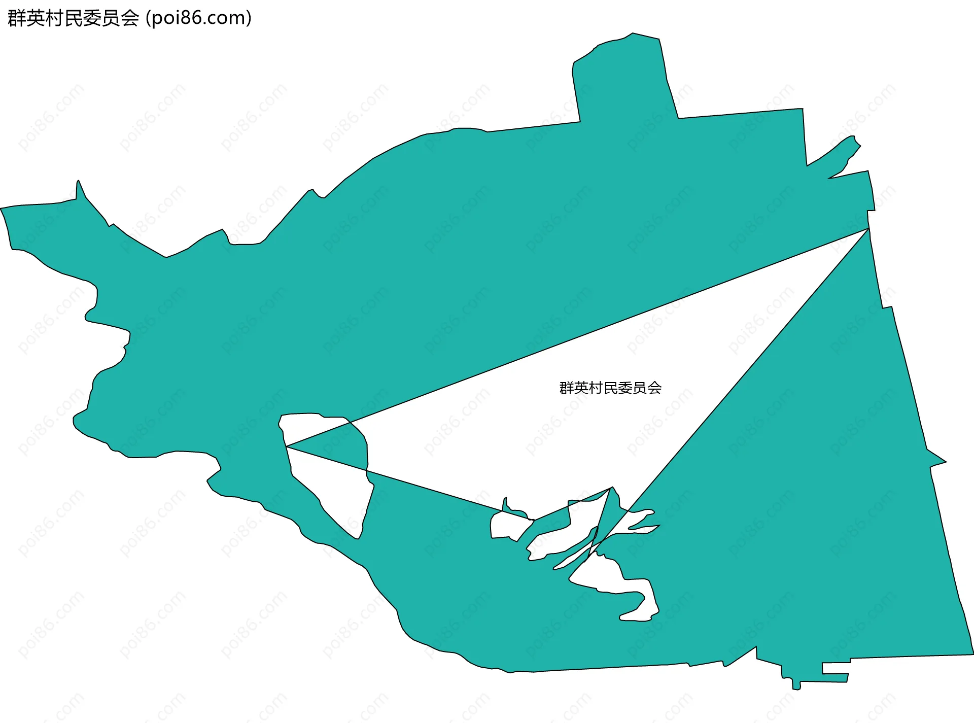 群英村民委员会边界地图