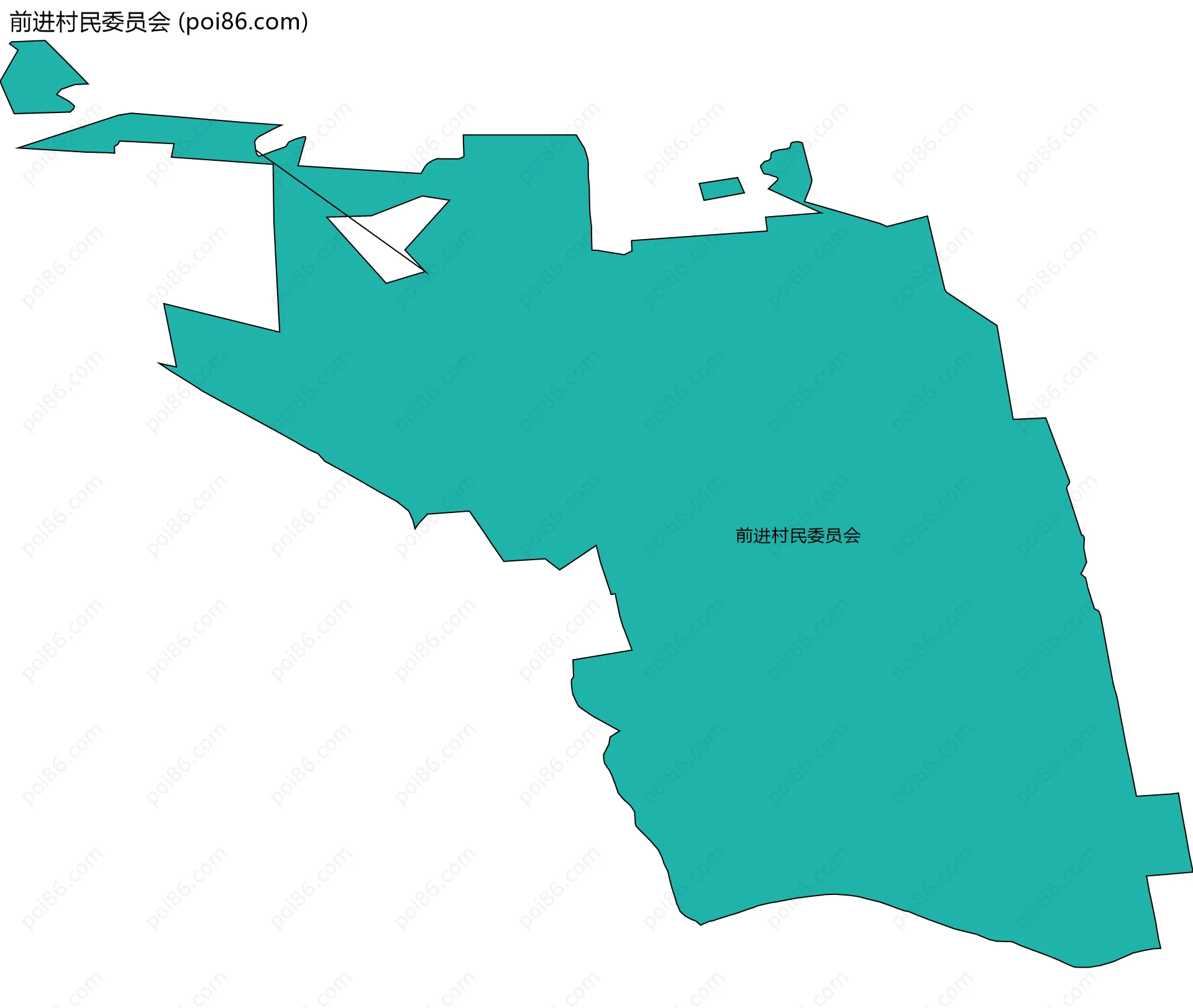 前进村民委员会边界地图