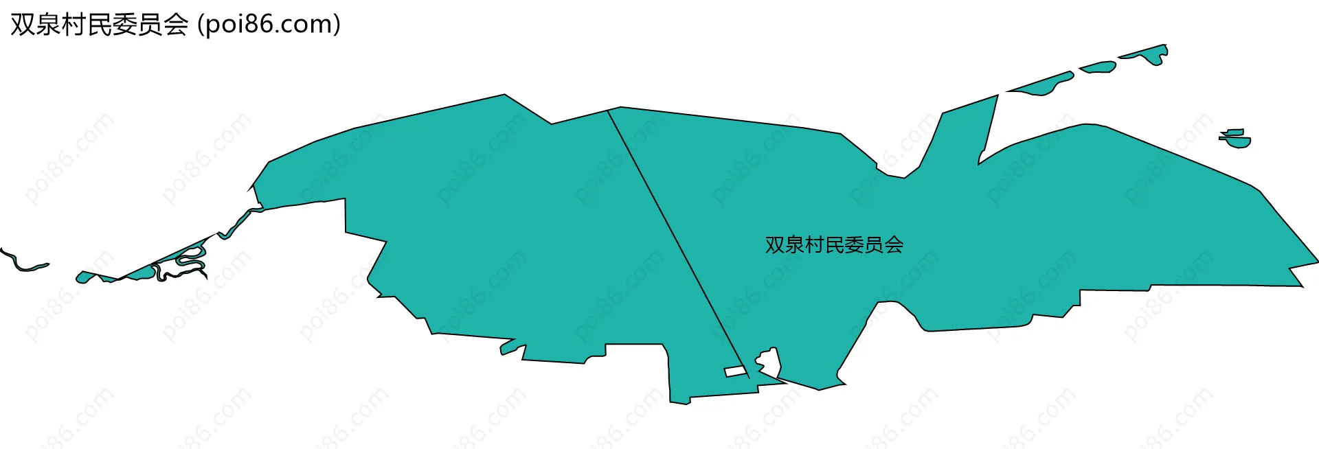 双泉村民委员会边界地图