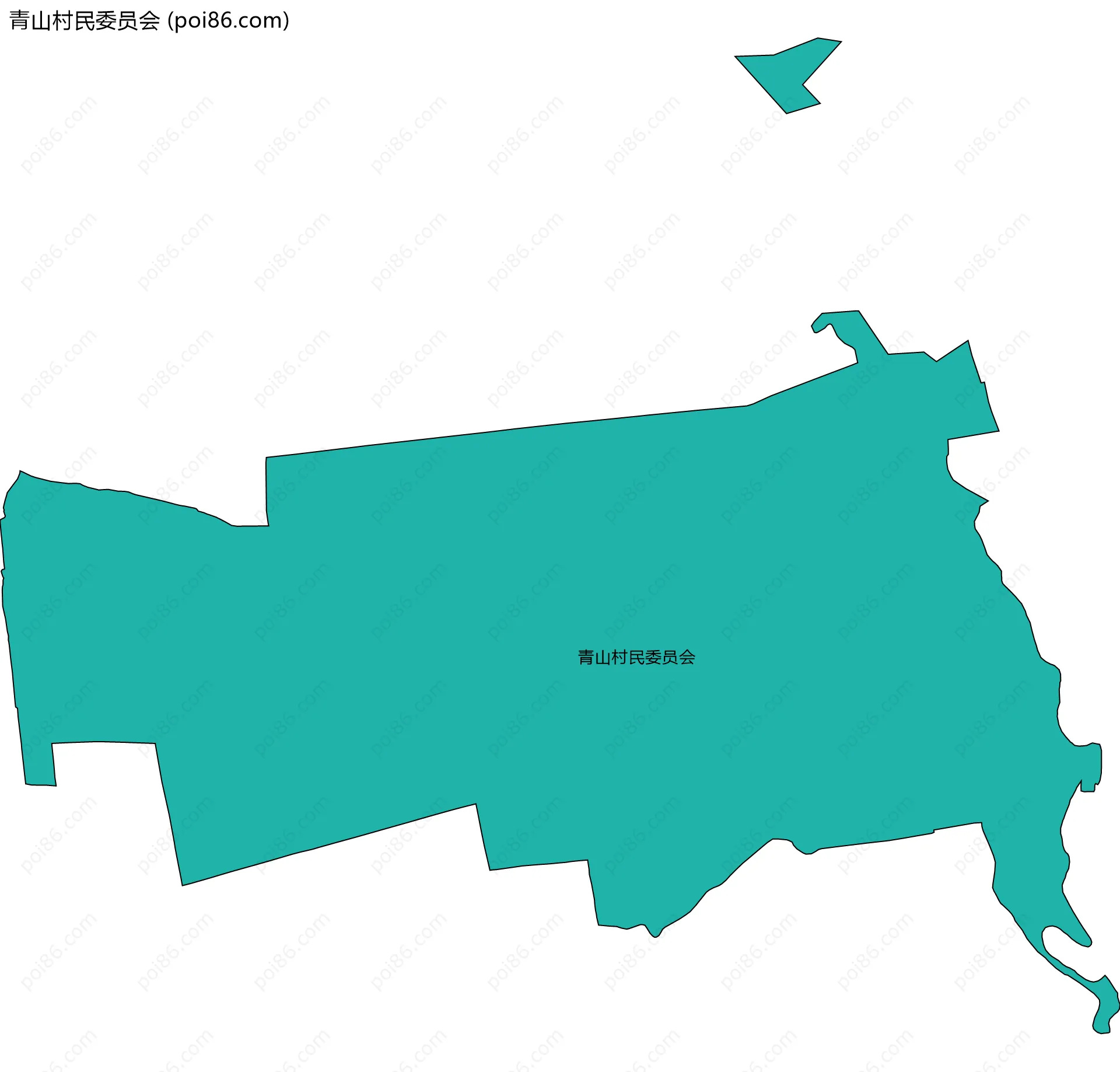 青山村民委员会边界地图