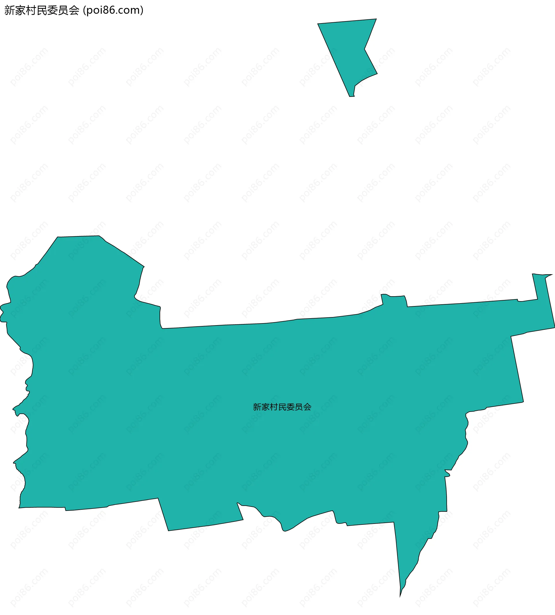 新家村民委员会边界地图