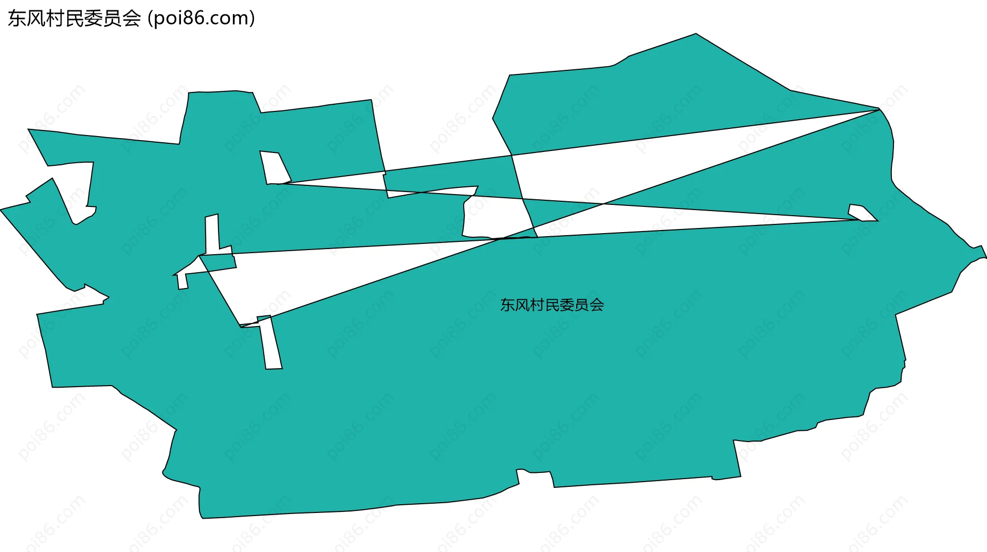 东风村民委员会边界地图