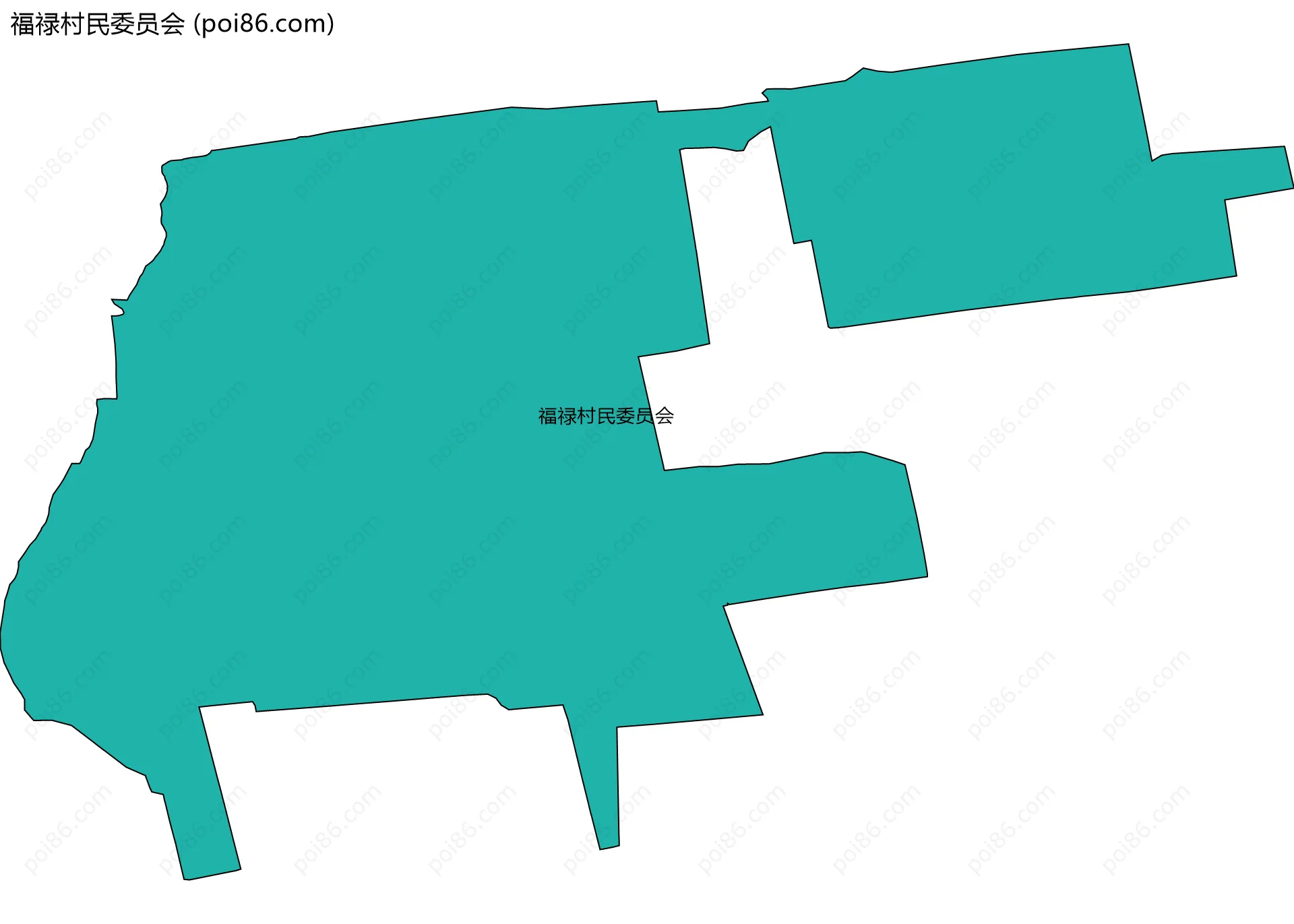 福禄村民委员会边界地图