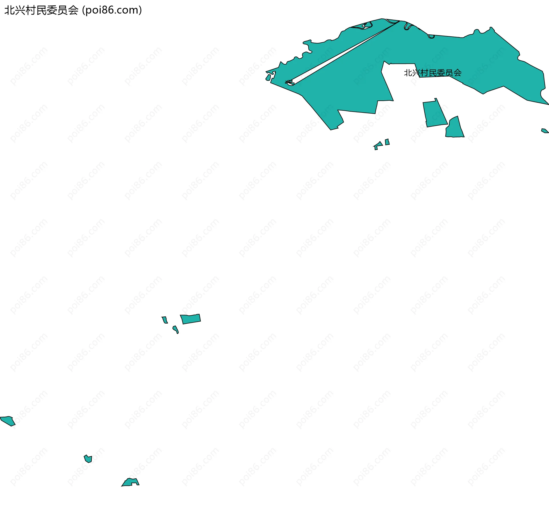北兴村民委员会边界地图