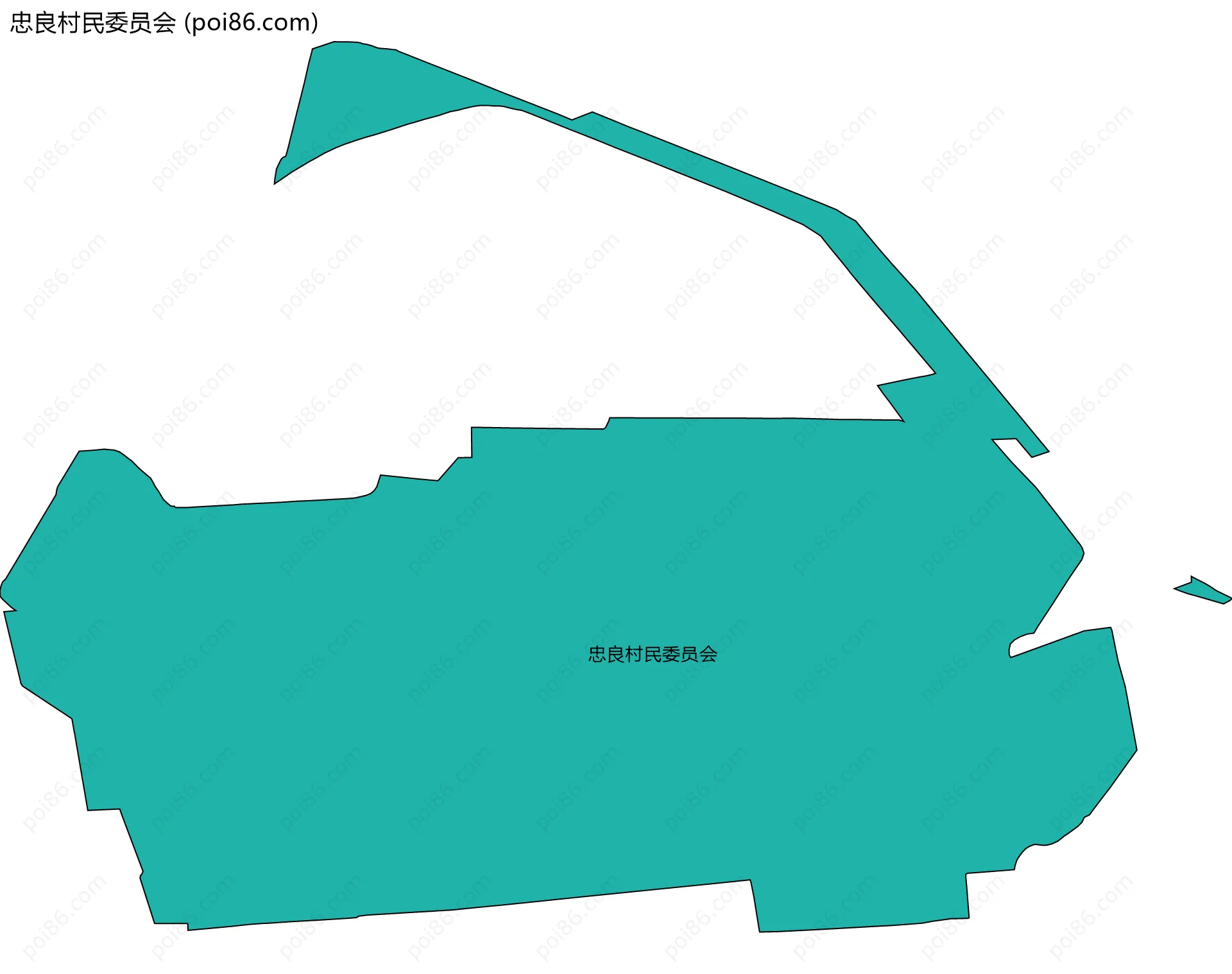 忠良村民委员会边界地图
