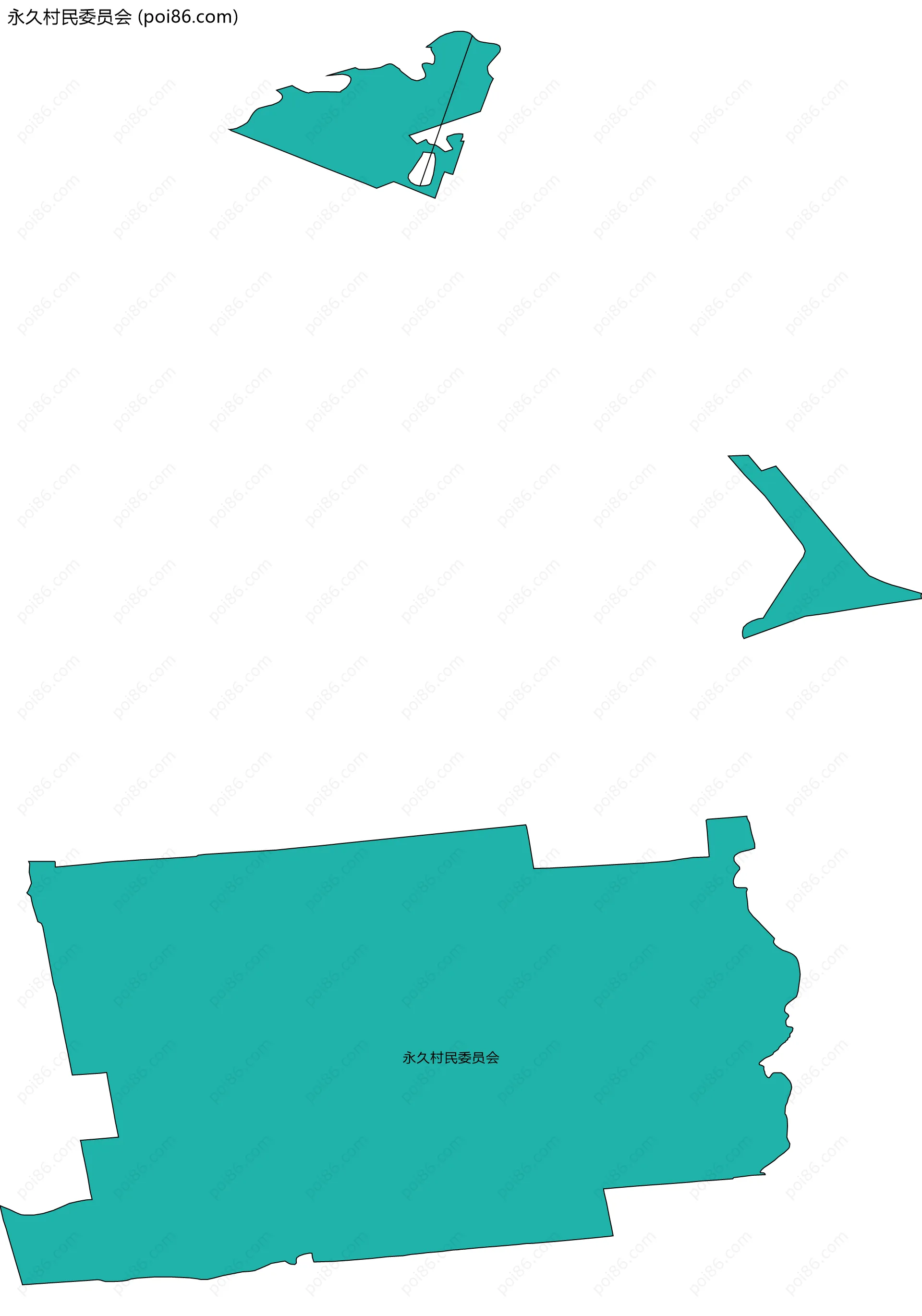 永久村民委员会边界地图