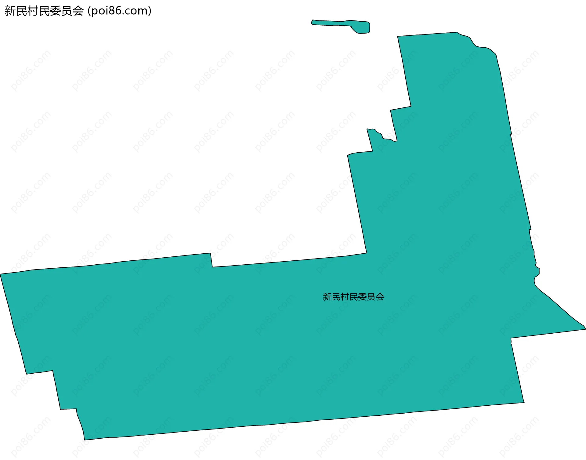 新民村民委员会边界地图