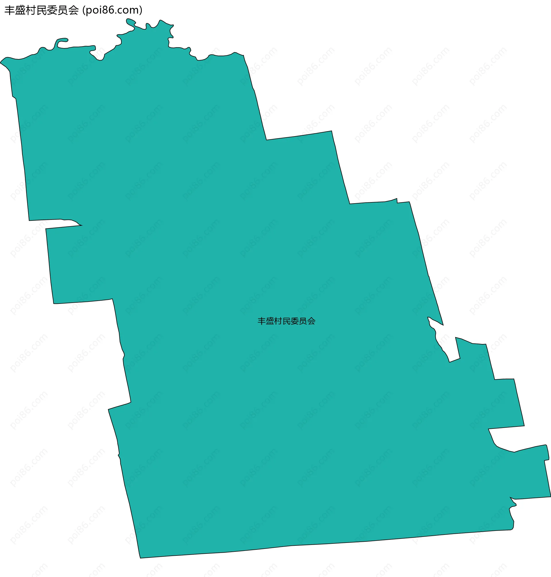 丰盛村民委员会边界地图
