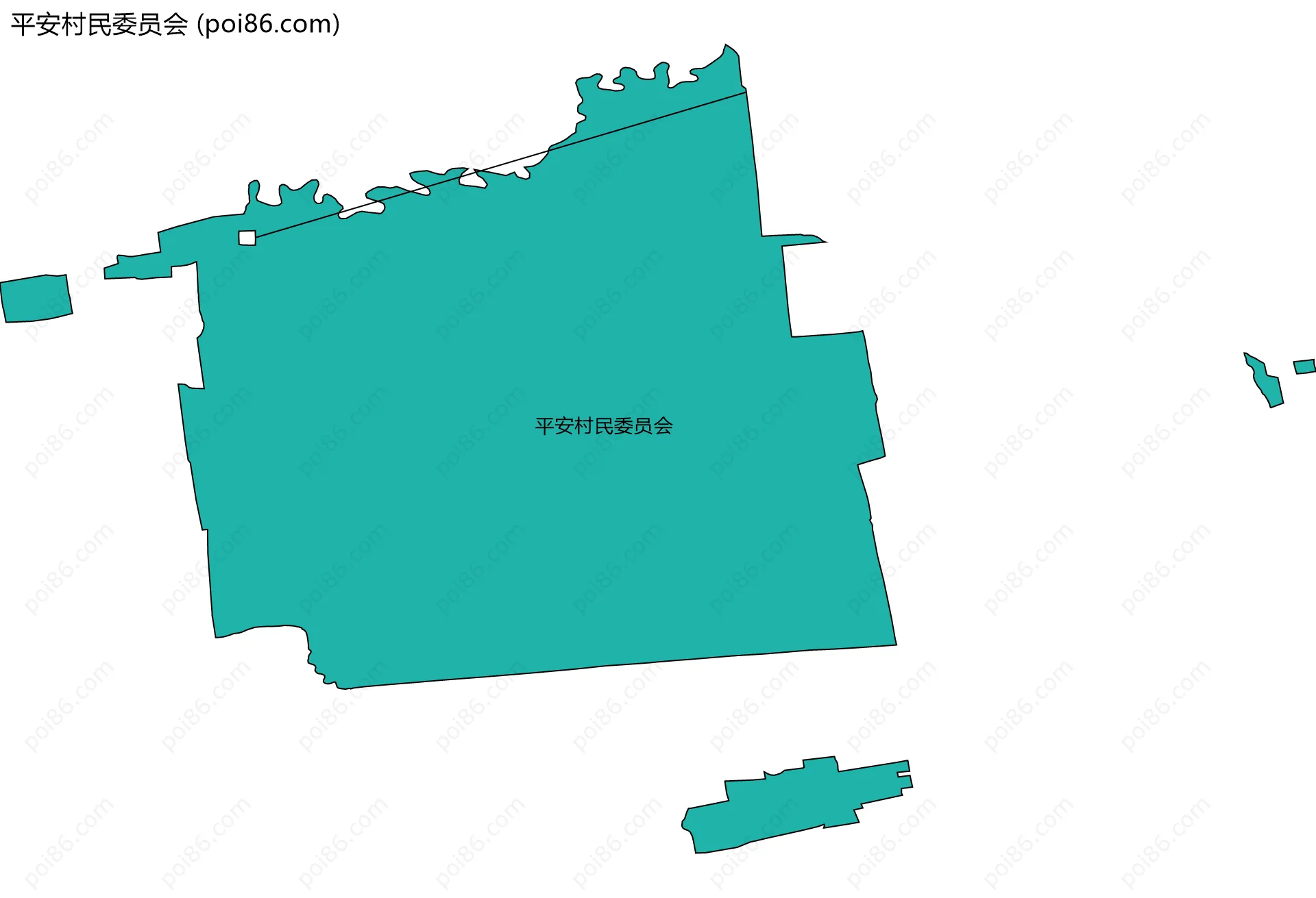 平安村民委员会边界地图