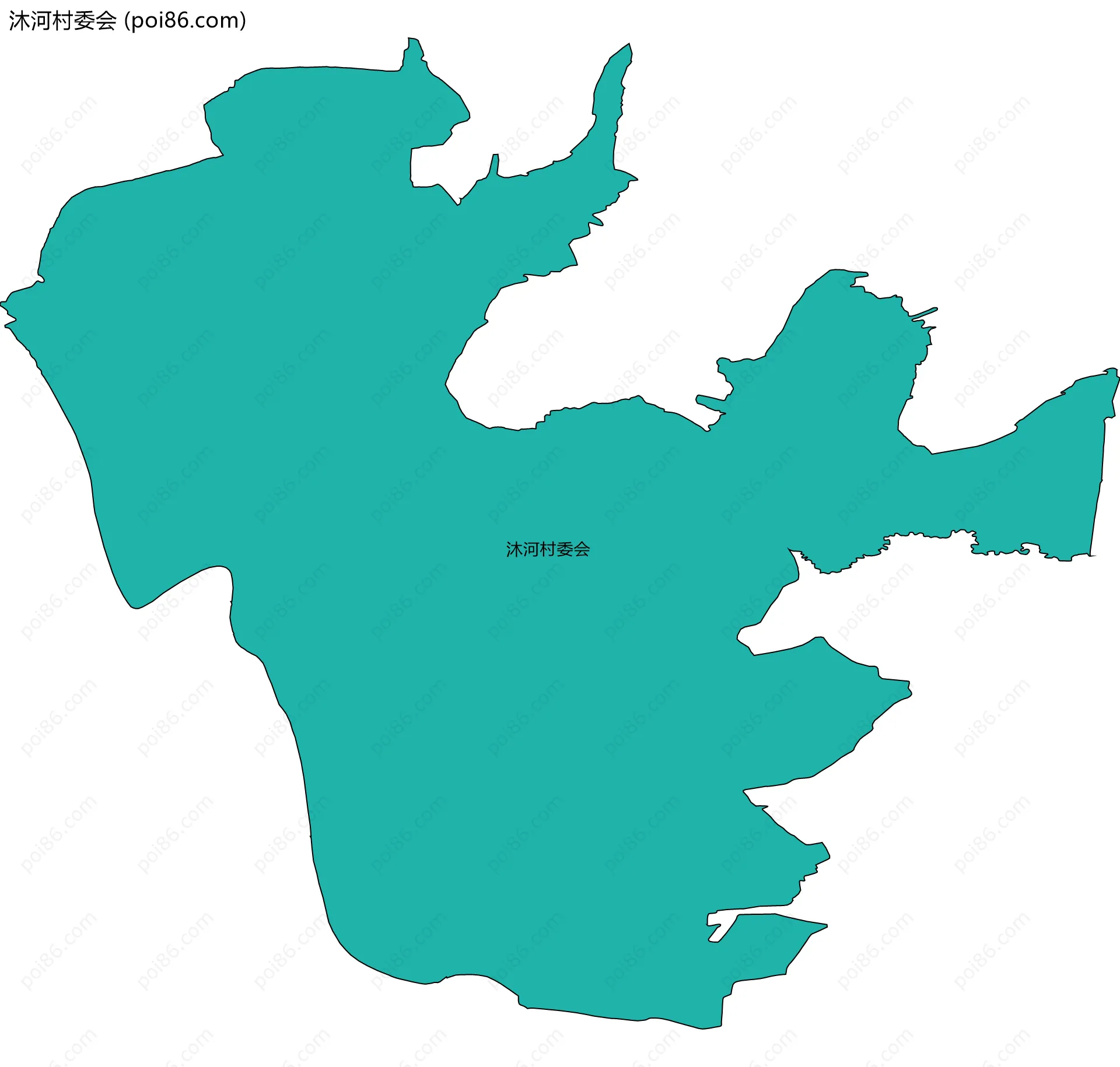 沐河村委会边界地图