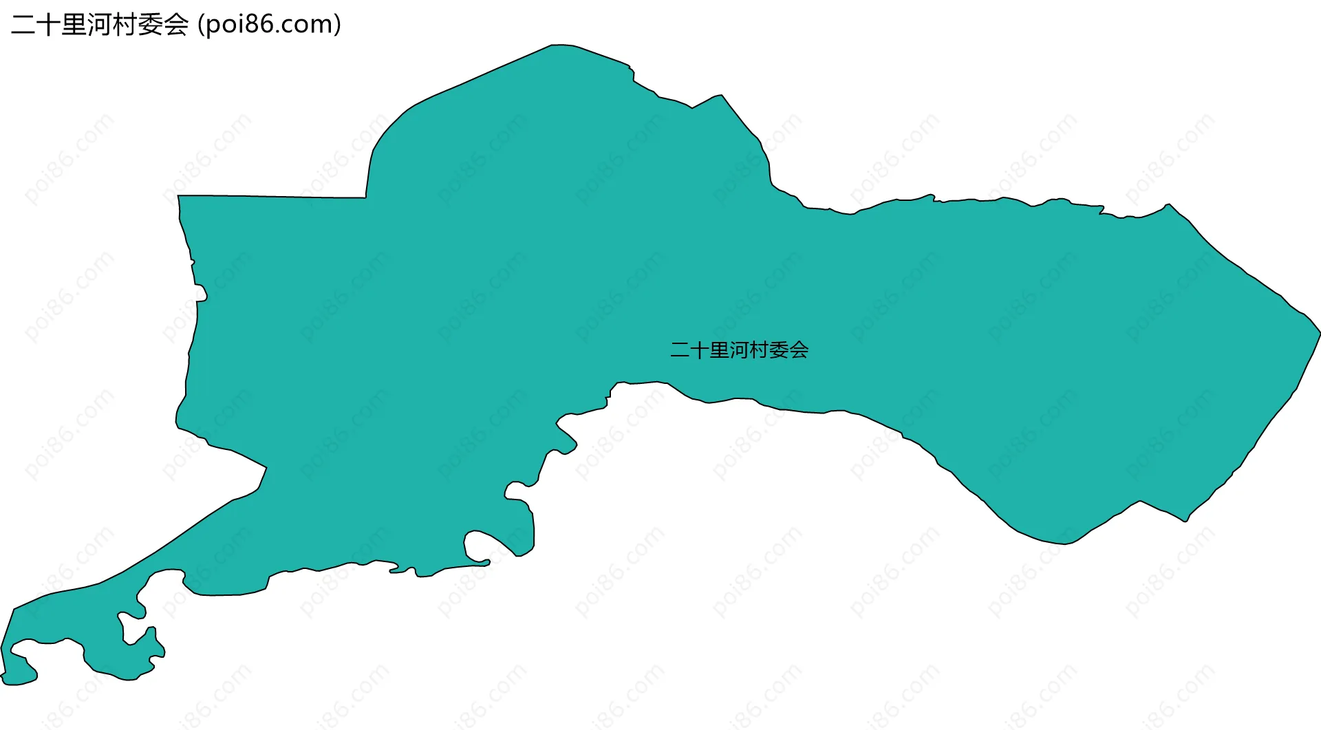 二十里河村委会边界地图