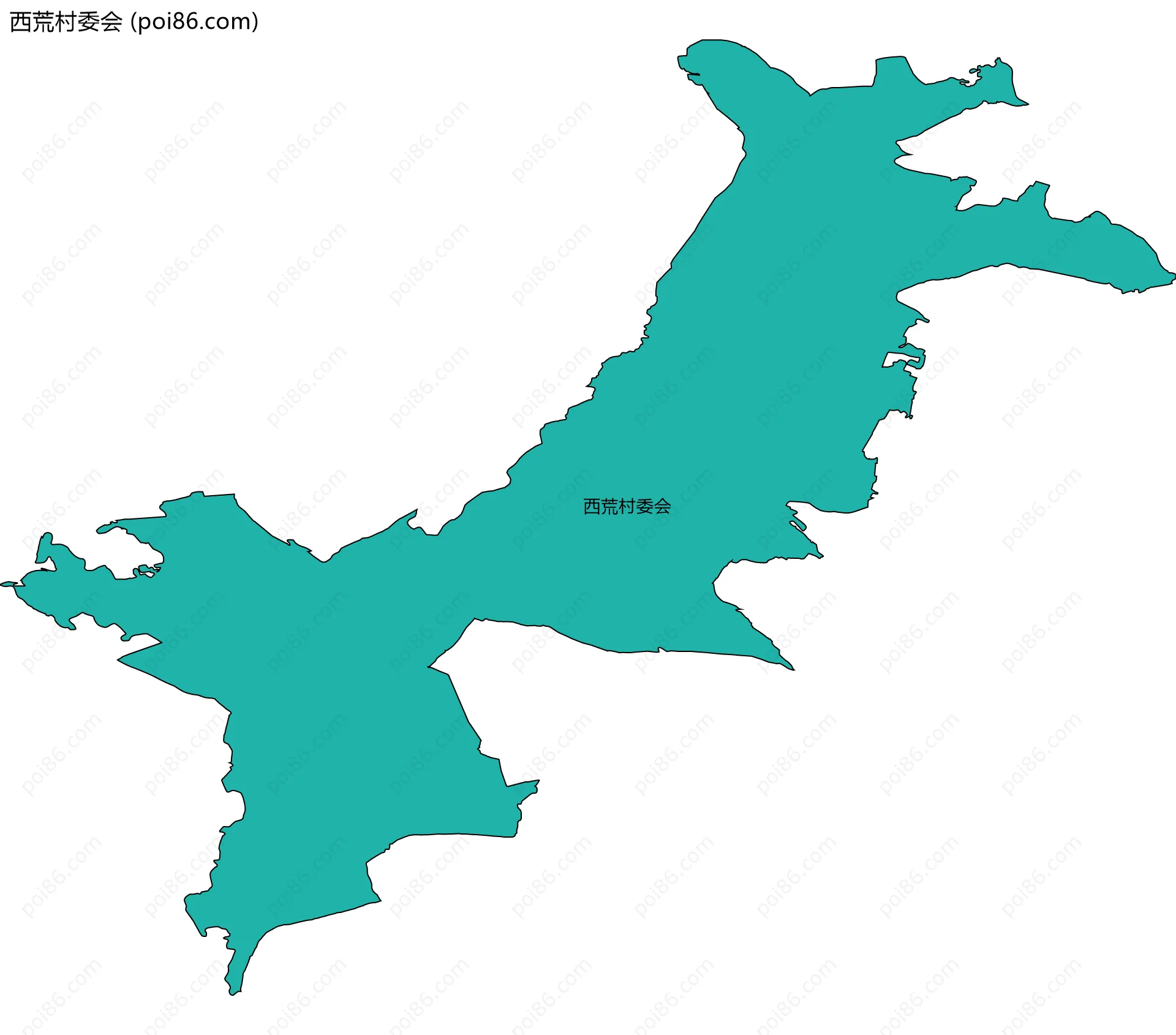 西荒村委会边界地图