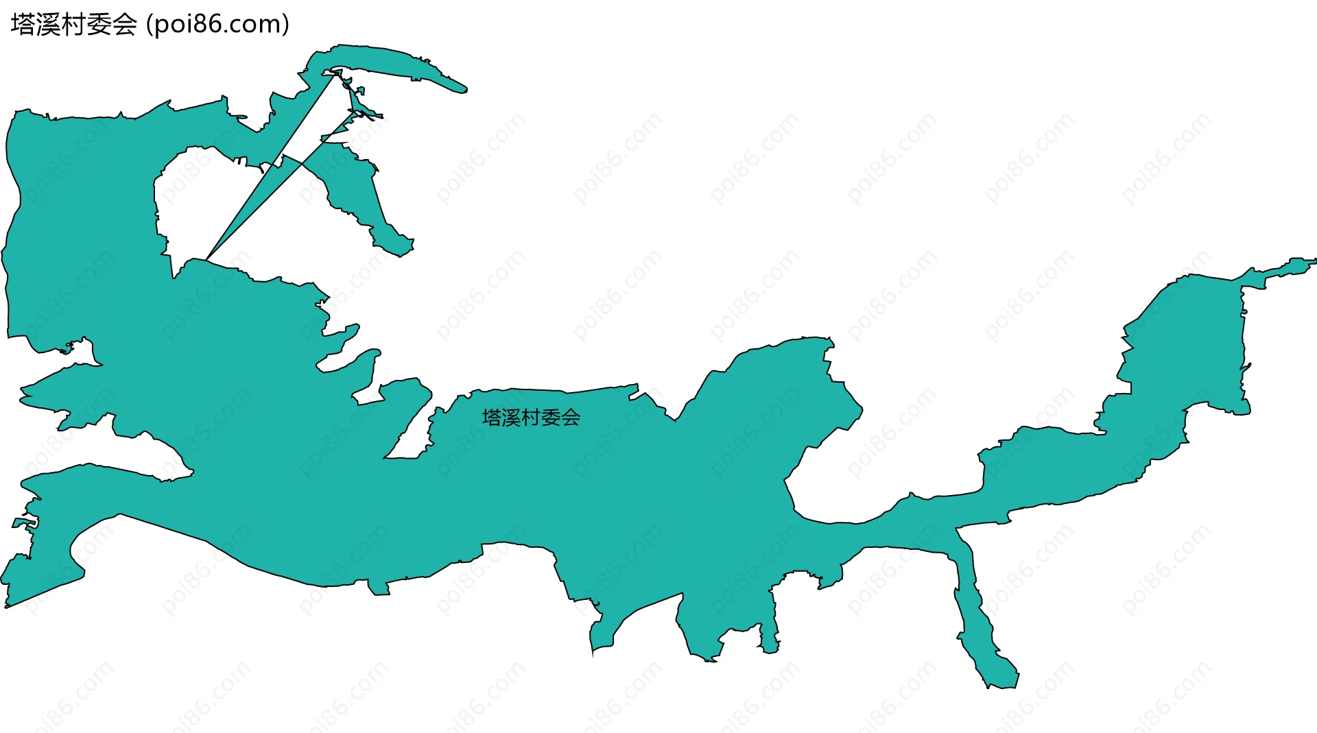 塔溪村委会边界地图