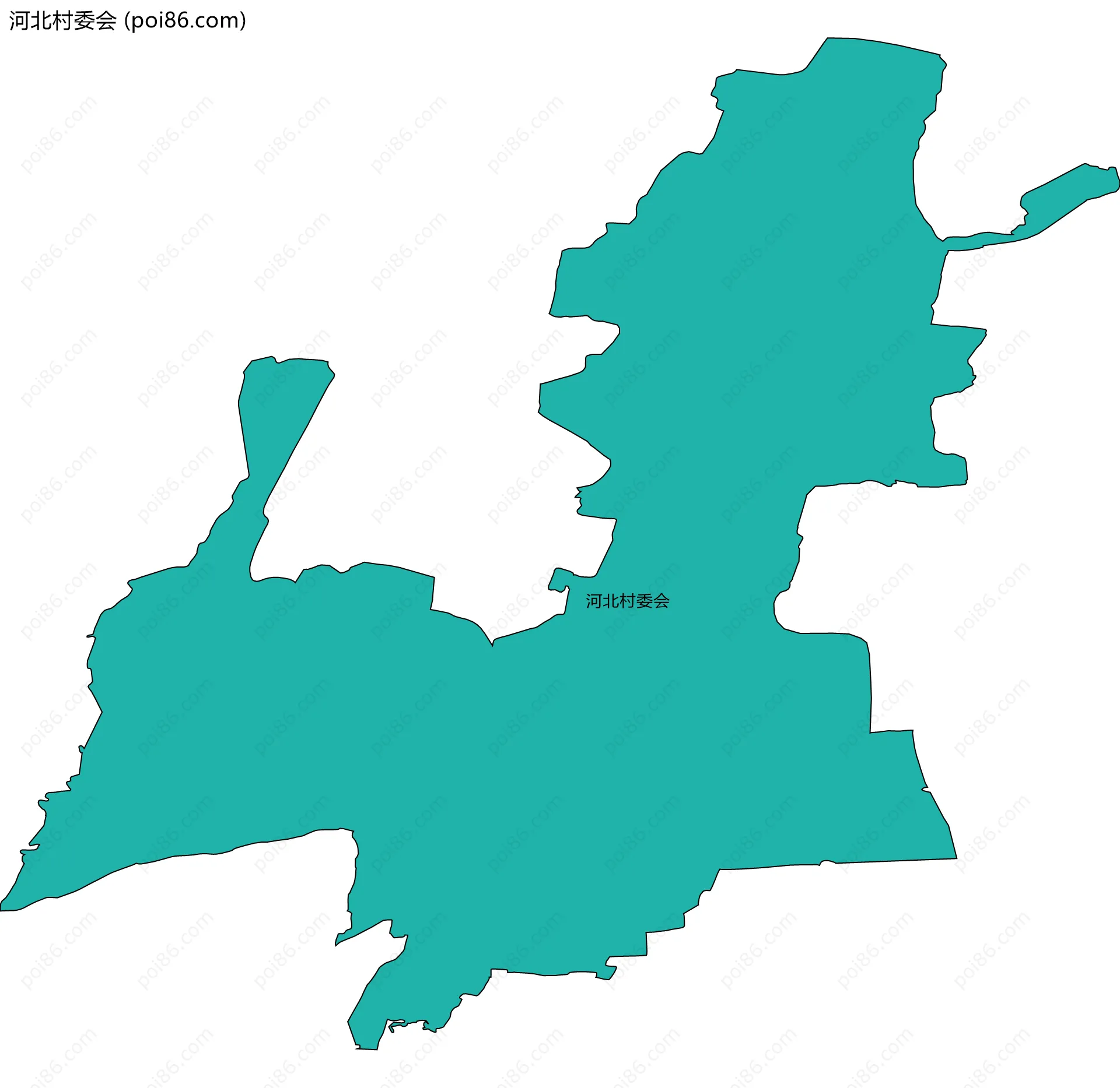河北村委会边界地图