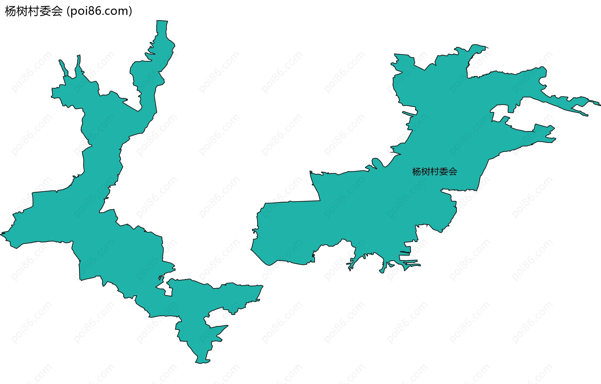 杨树村委会边界地图