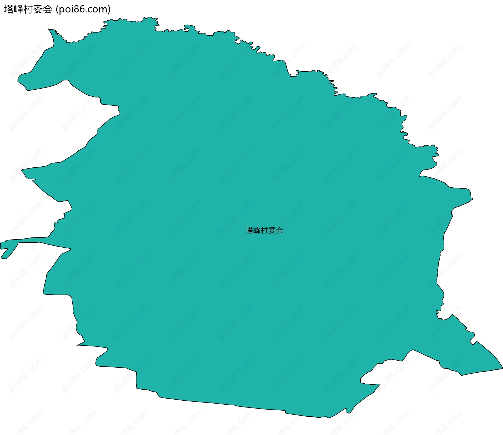 塔峰村委会边界地图