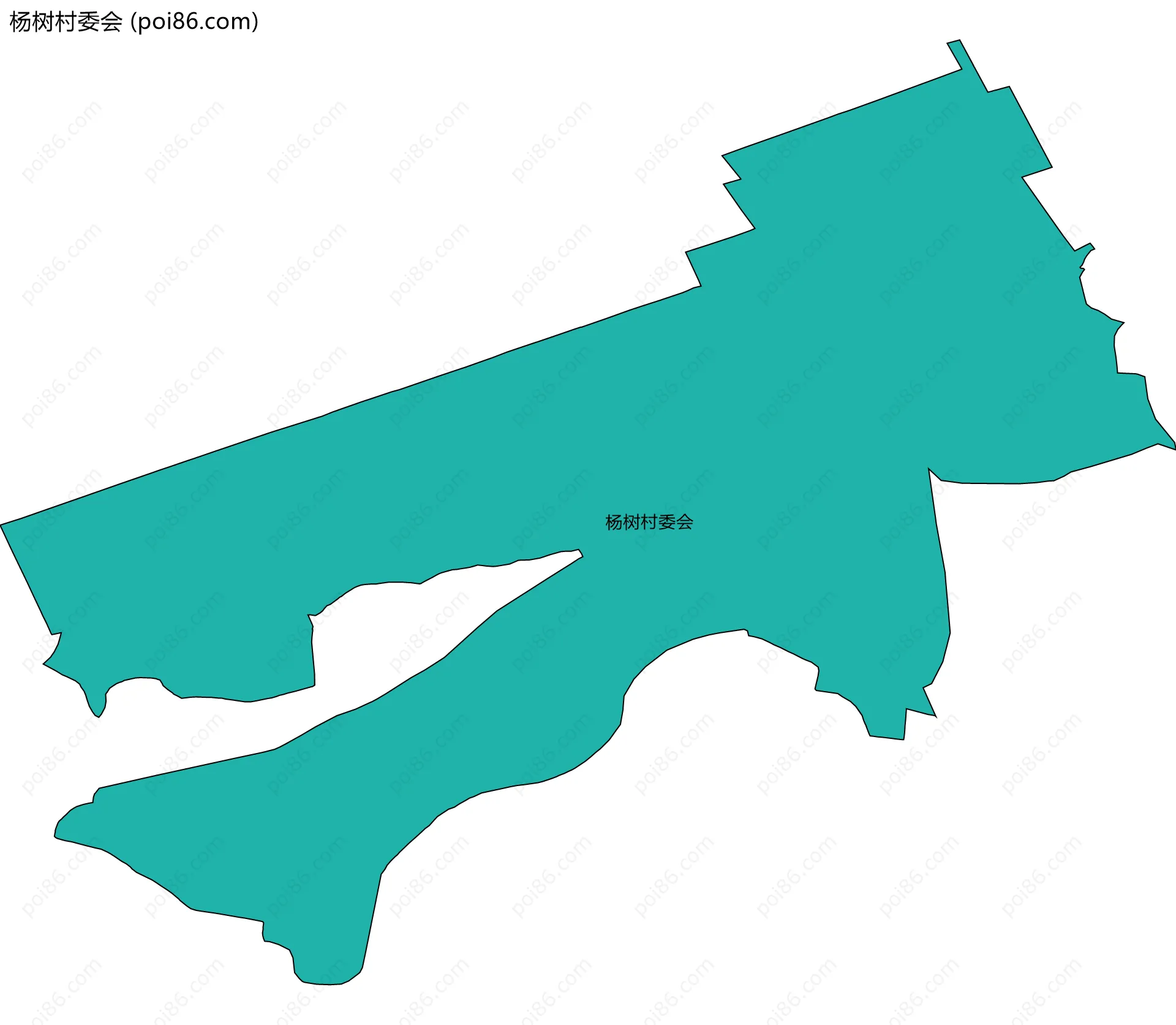 杨树村委会边界地图