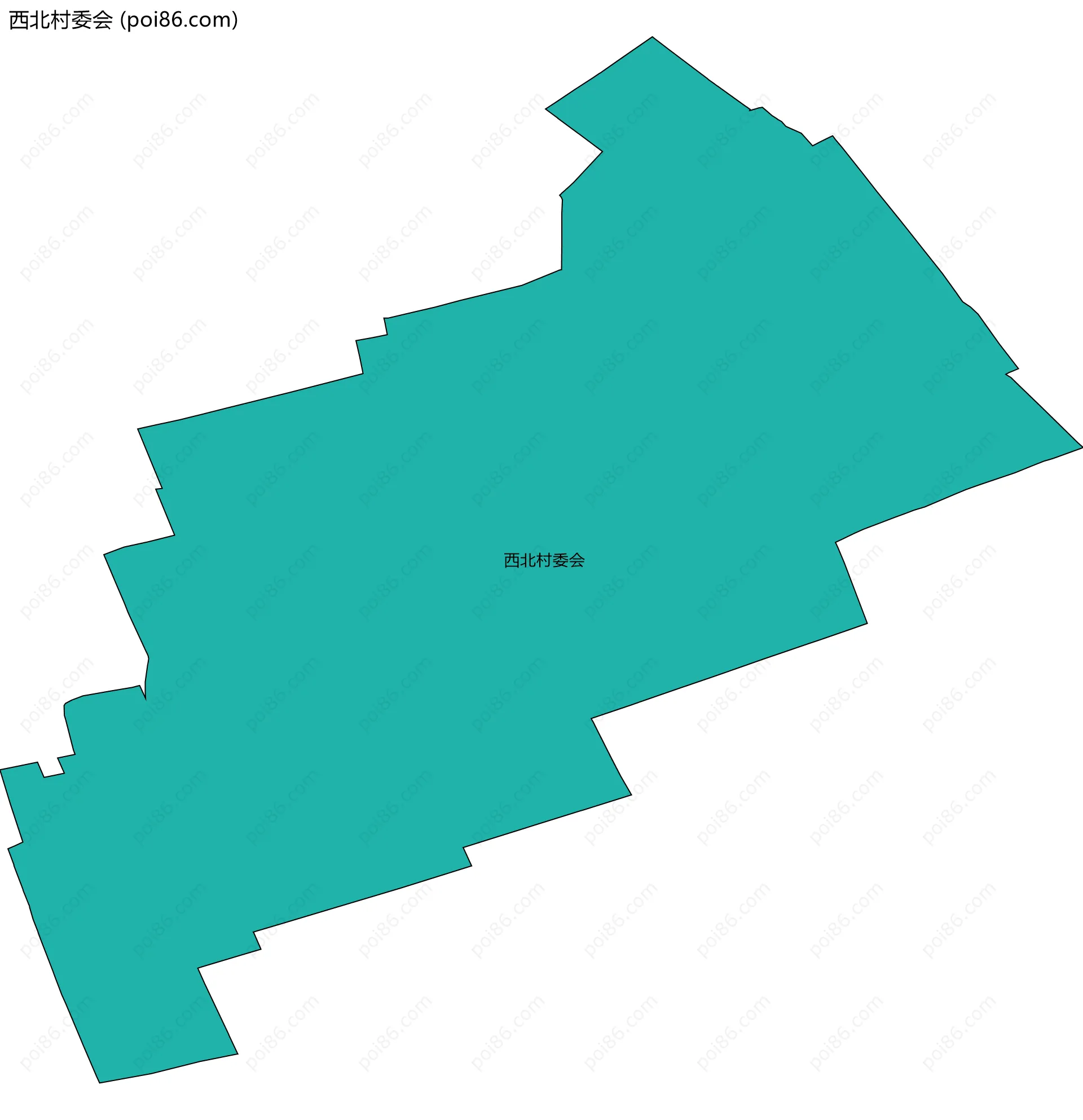 西北村委会边界地图