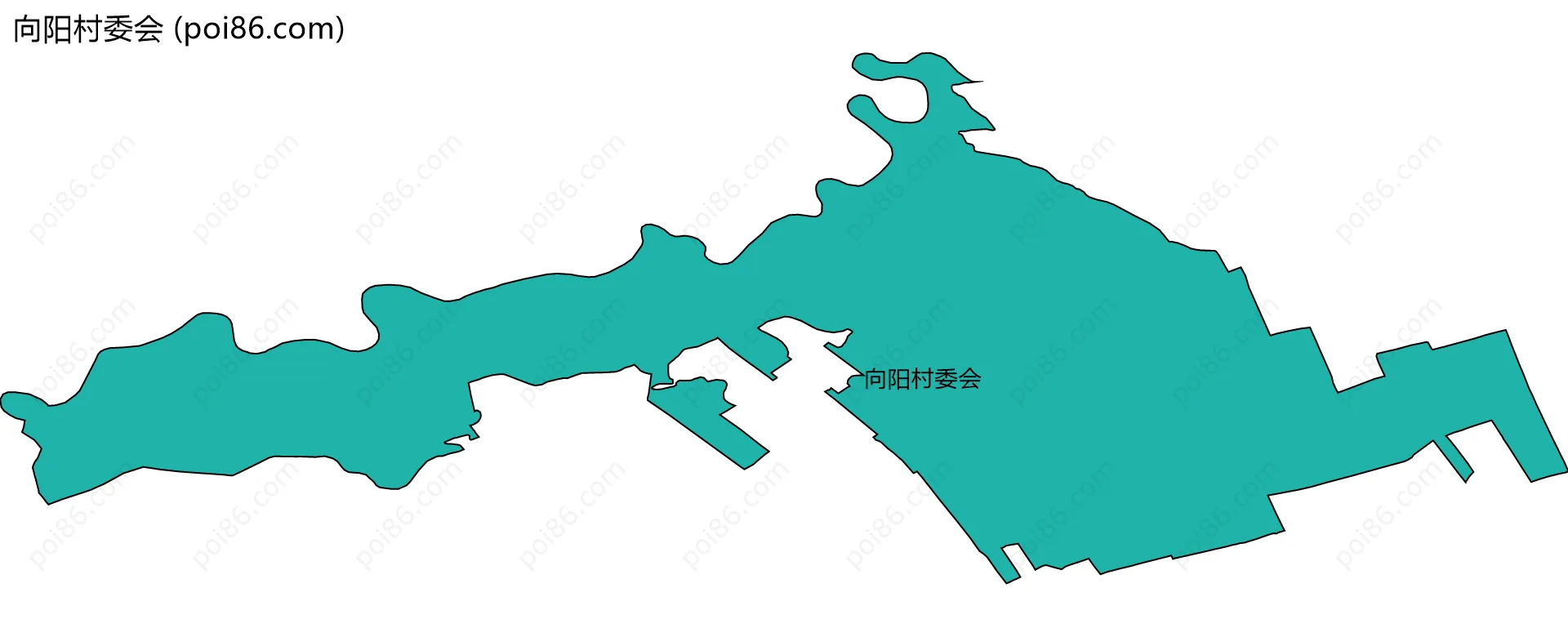 向阳村委会边界地图