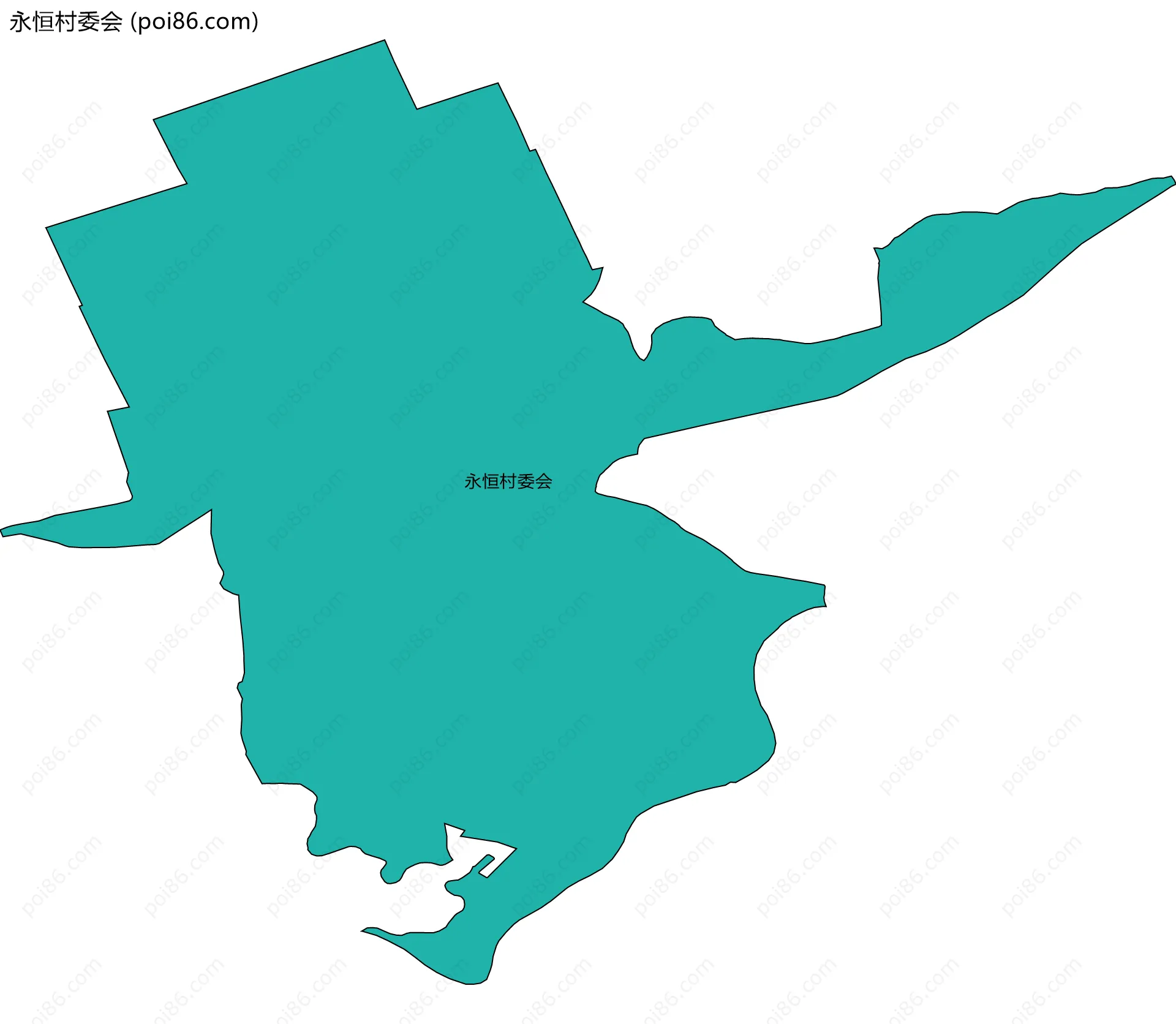 永恒村委会边界地图