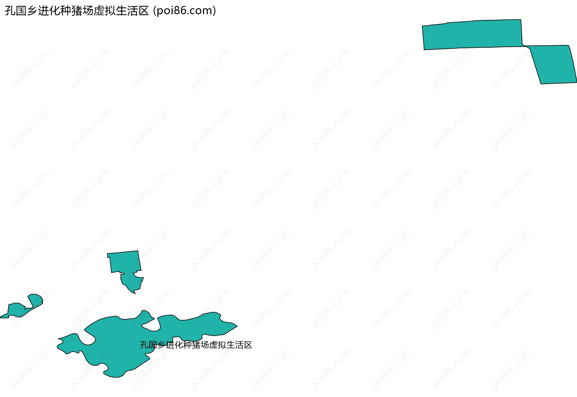 孔国乡进化种猪场虚拟生活区边界地图