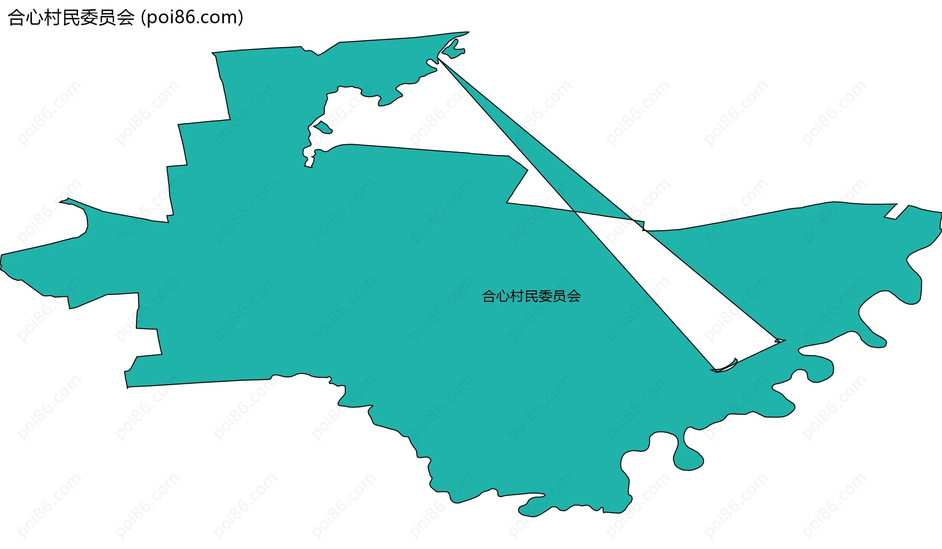 合心村民委员会边界地图