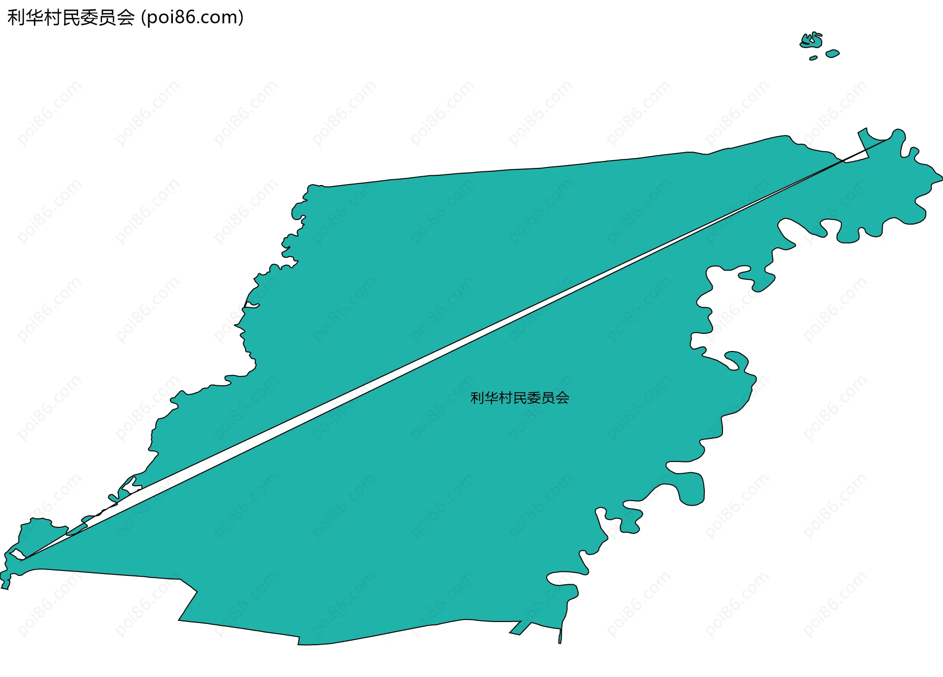 利华村民委员会边界地图