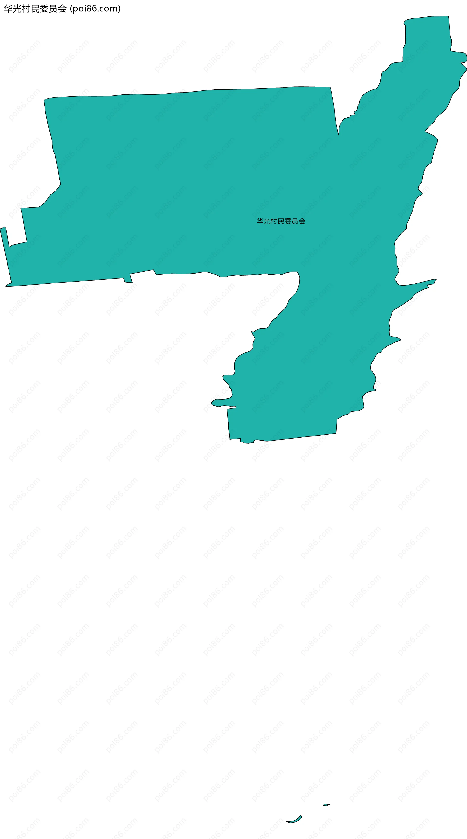 华光村民委员会边界地图