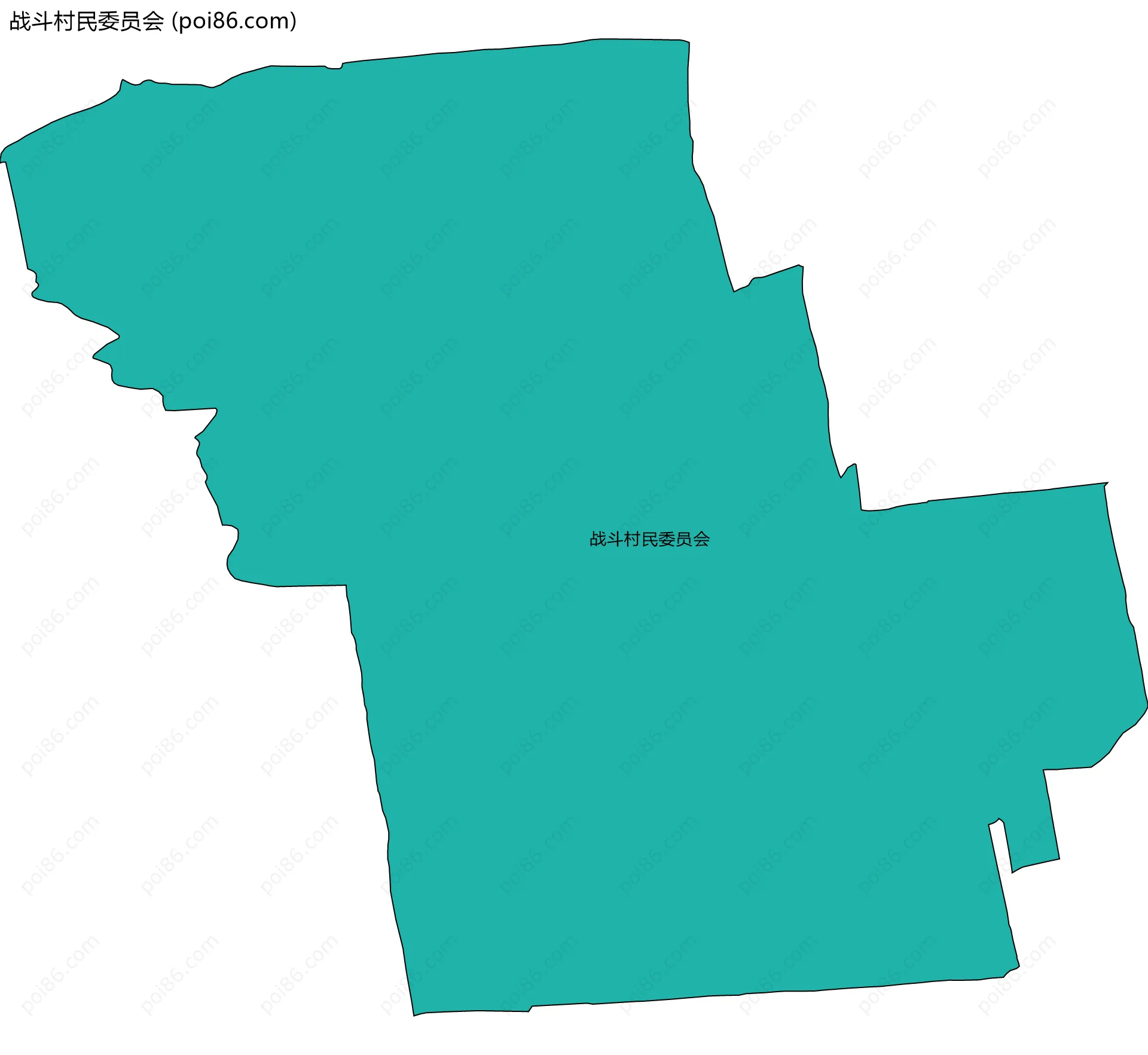战斗村民委员会边界地图