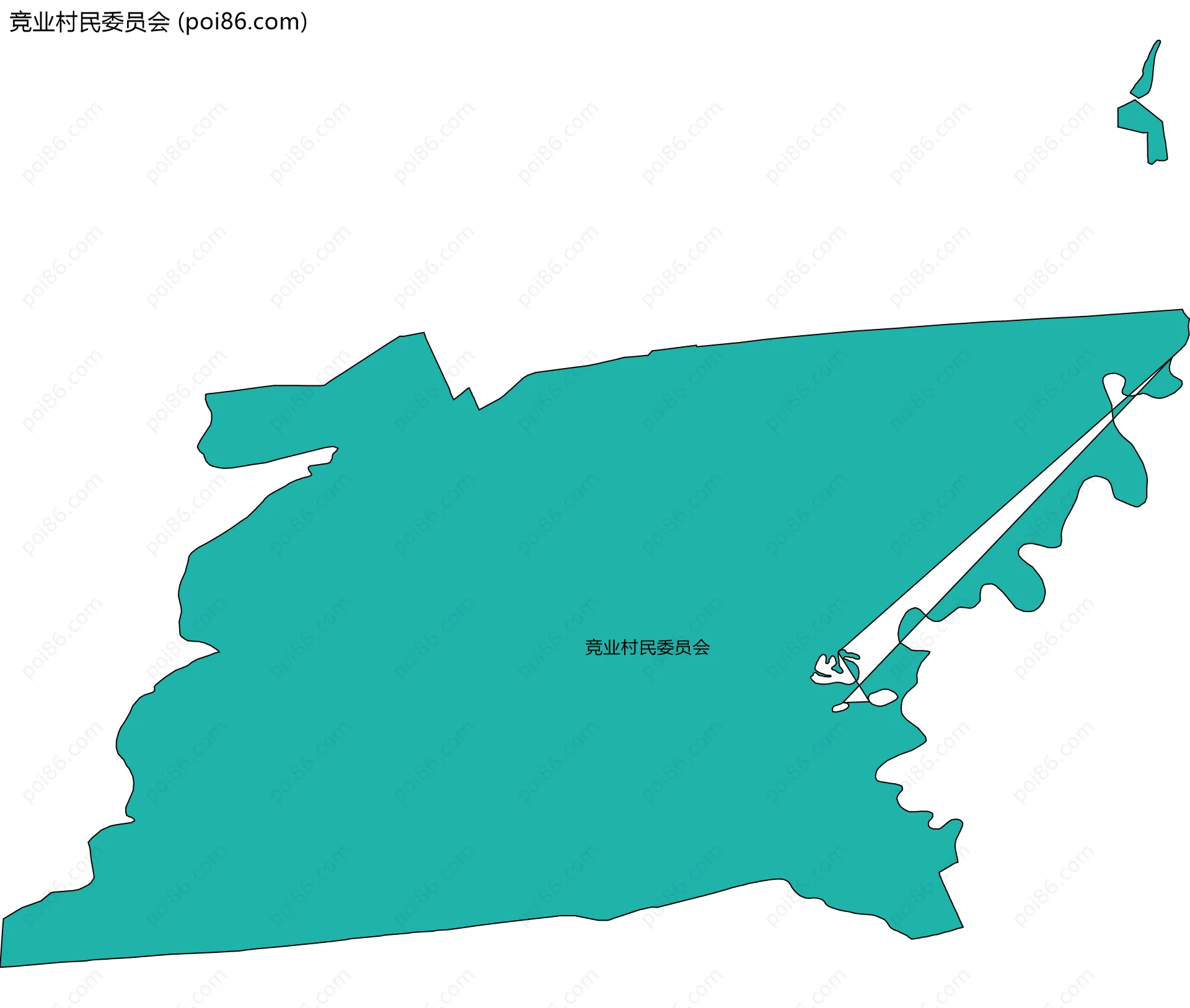 竞业村民委员会边界地图