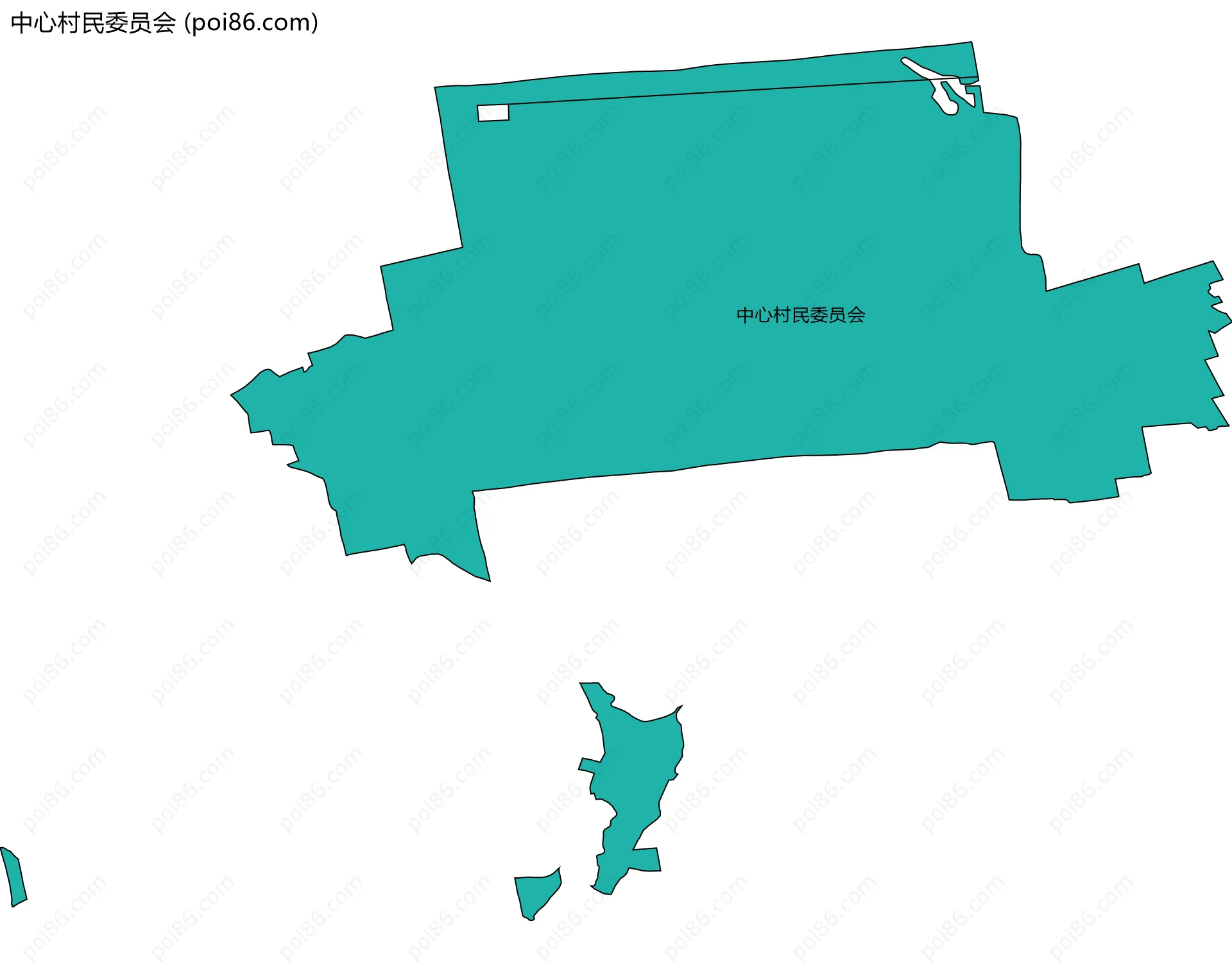 中心村民委员会边界地图