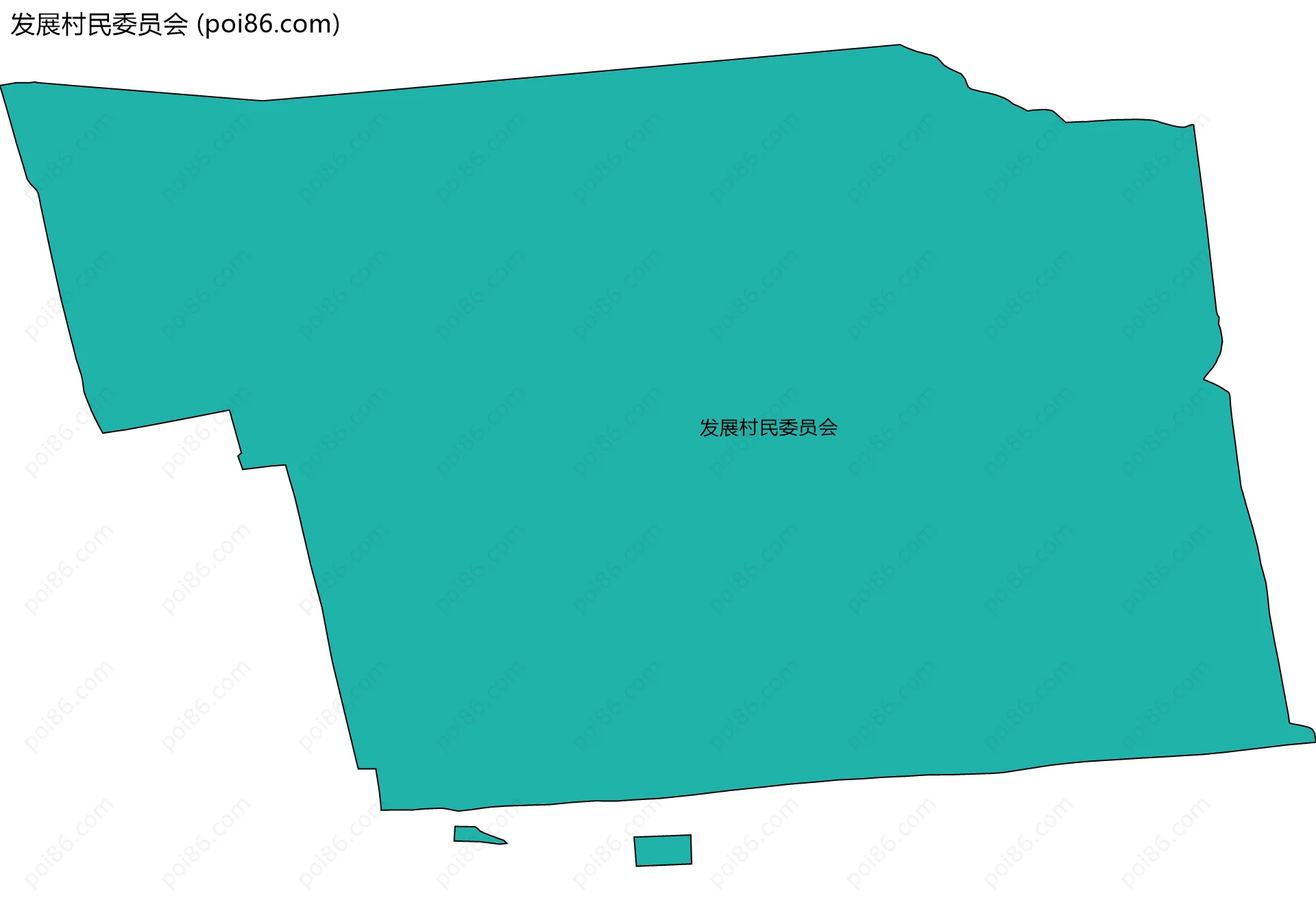 发展村民委员会边界地图