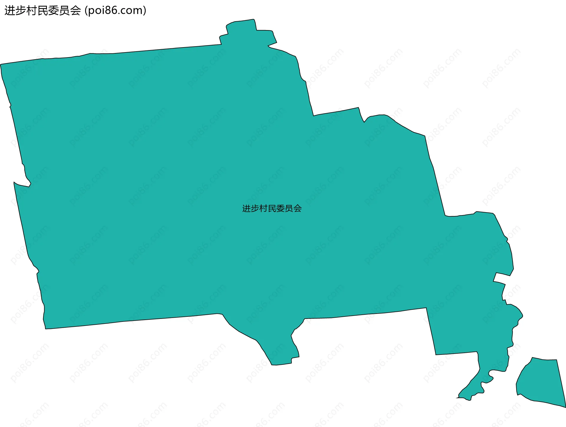 进步村民委员会边界地图