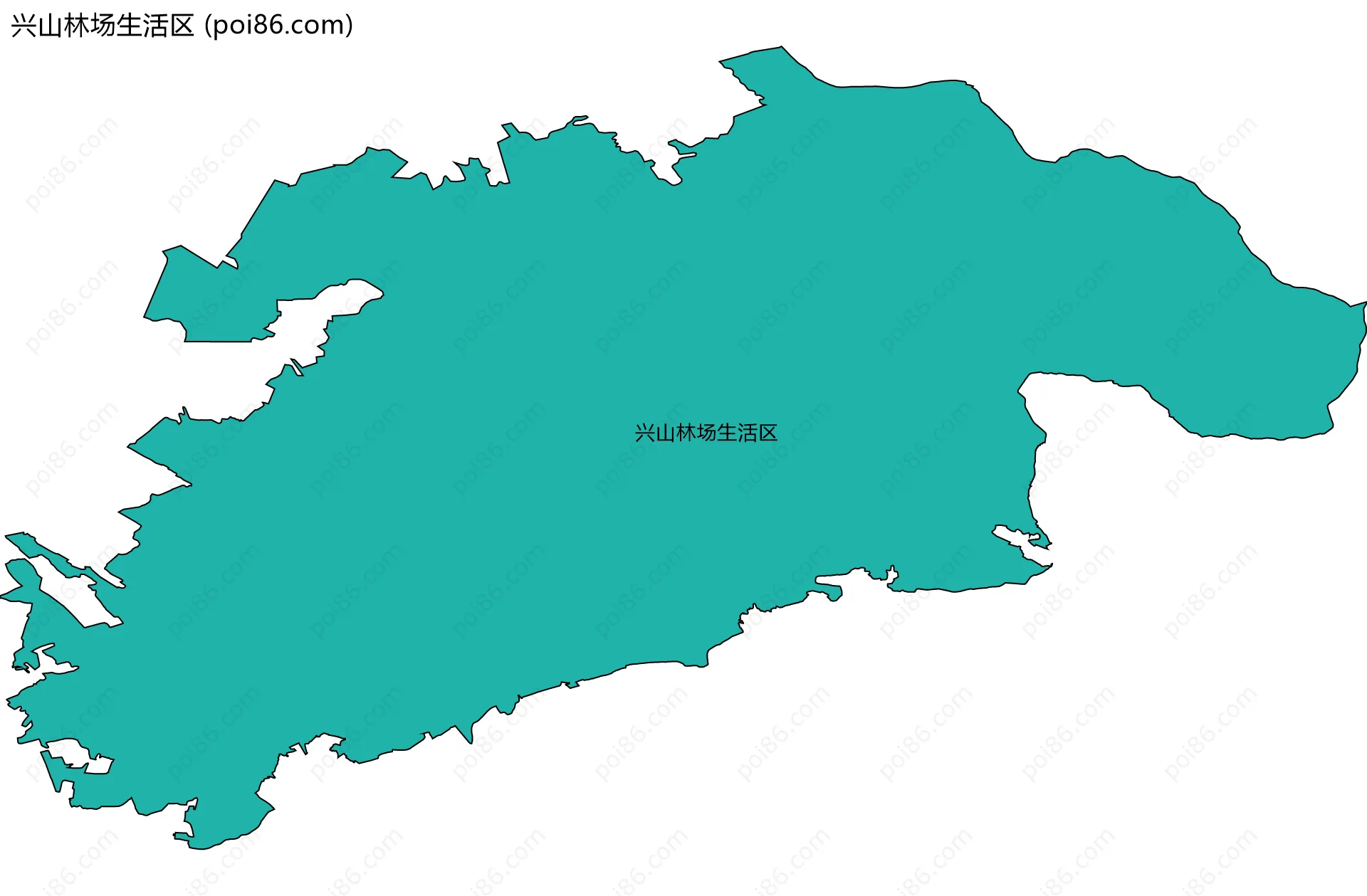 兴山林场生活区边界地图