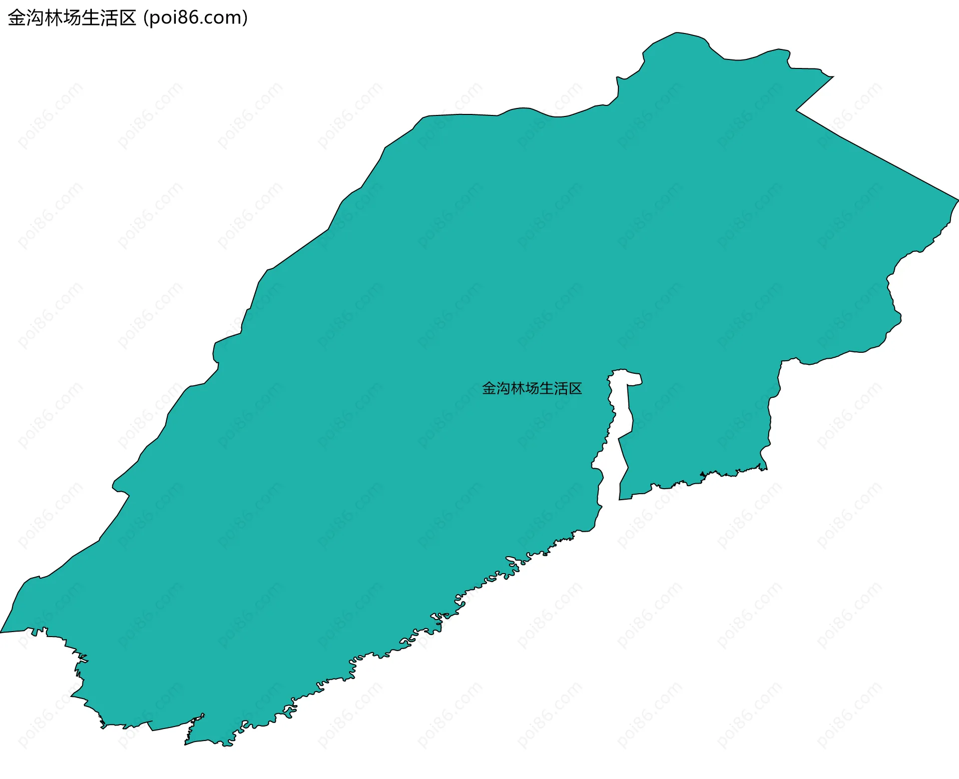 金沟林场生活区边界地图