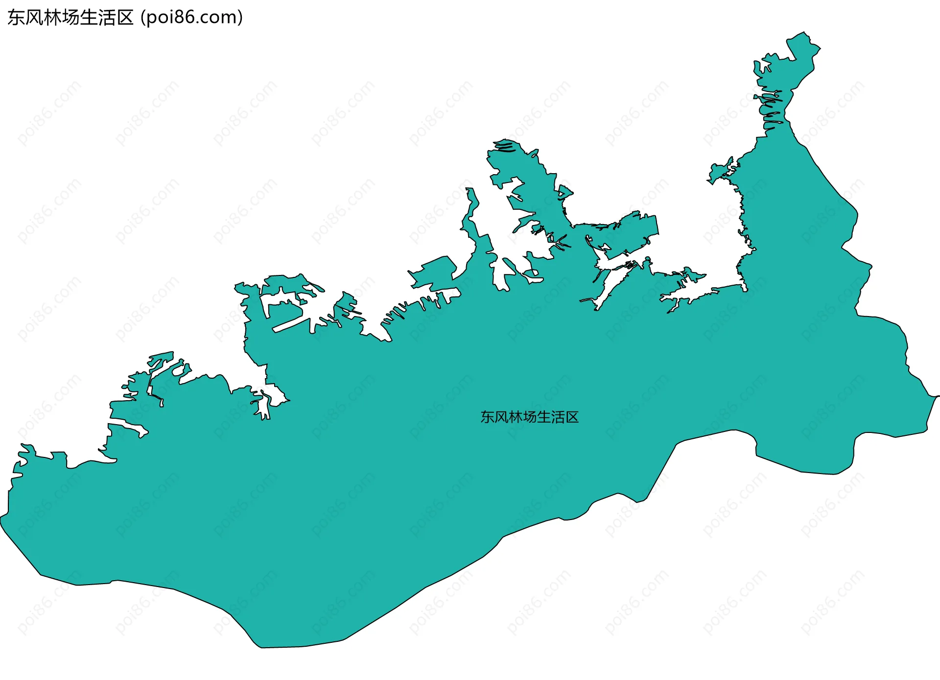 东风林场生活区边界地图