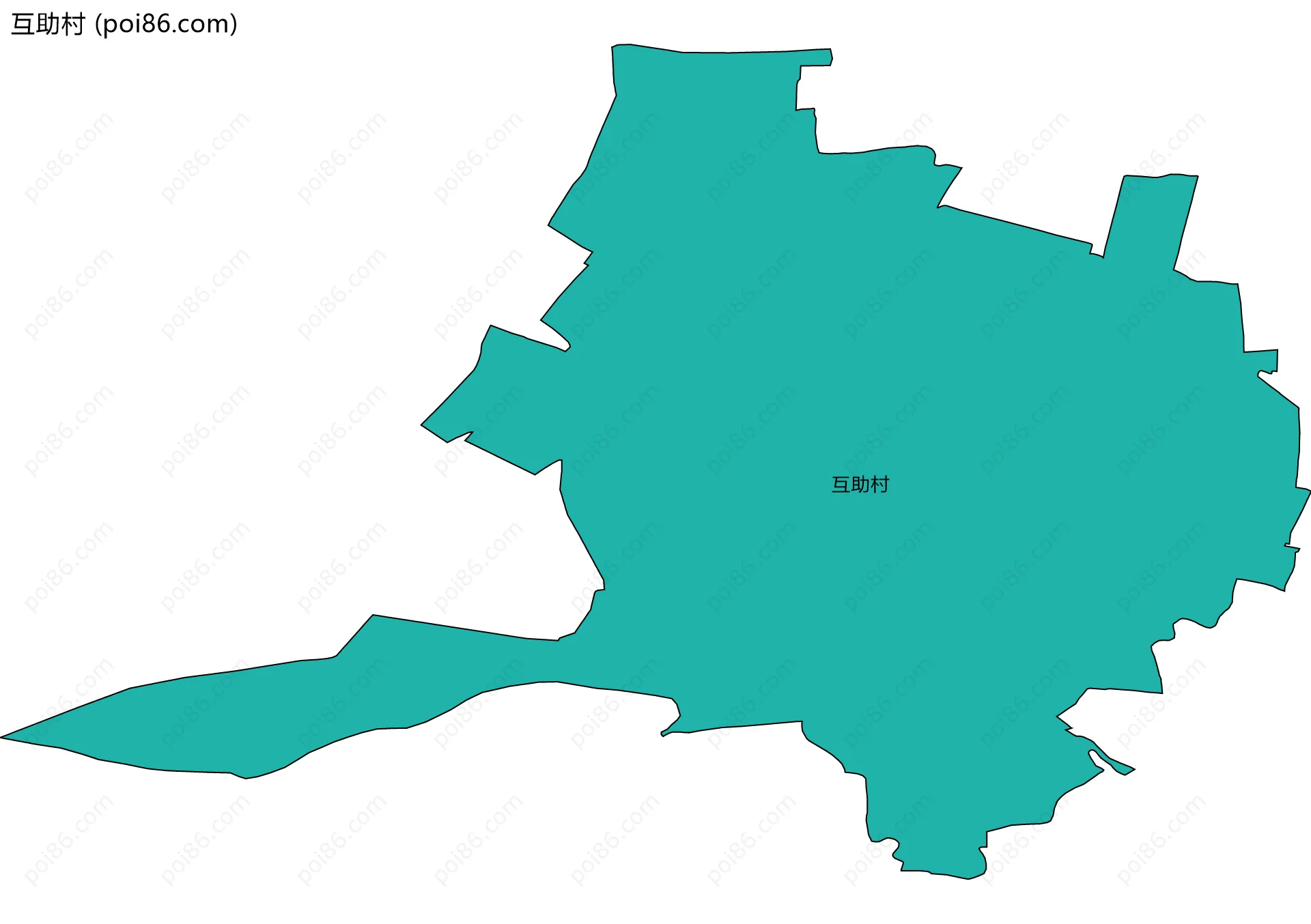 互助村边界地图