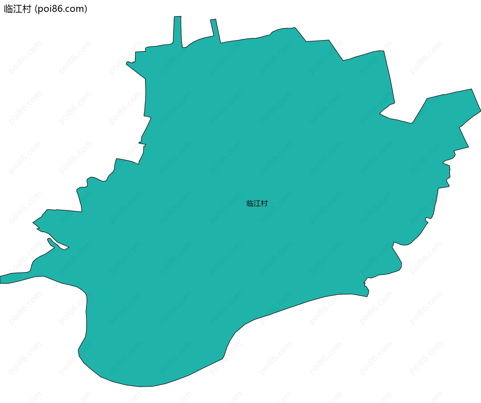 临江村边界地图