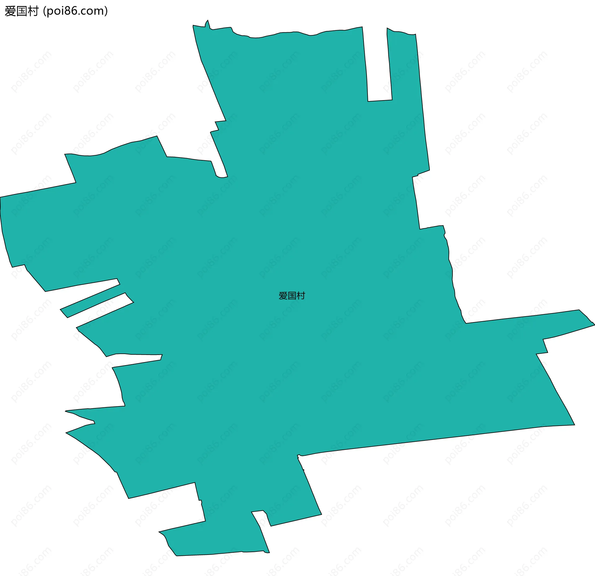 爱国村边界地图