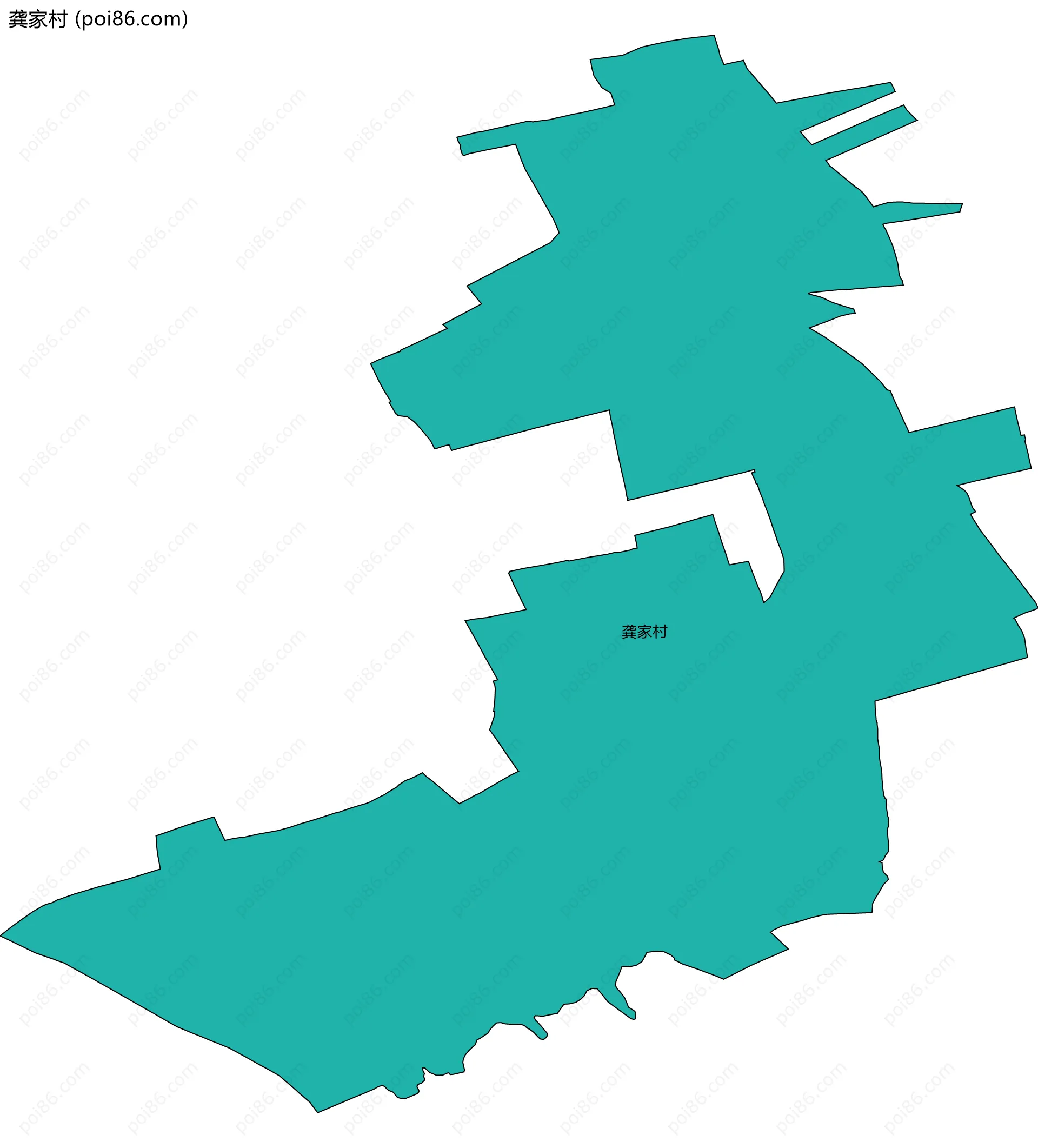 龚家村边界地图