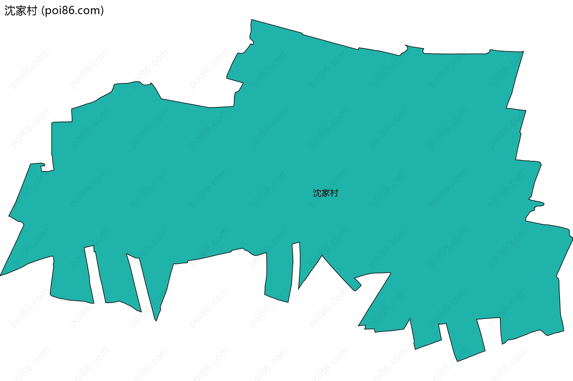 沈家村边界地图