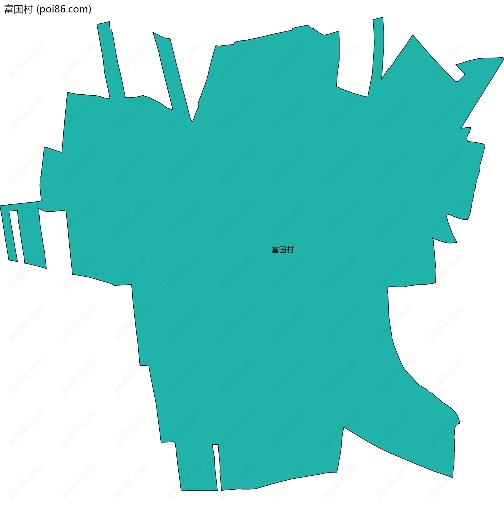 富国村边界地图
