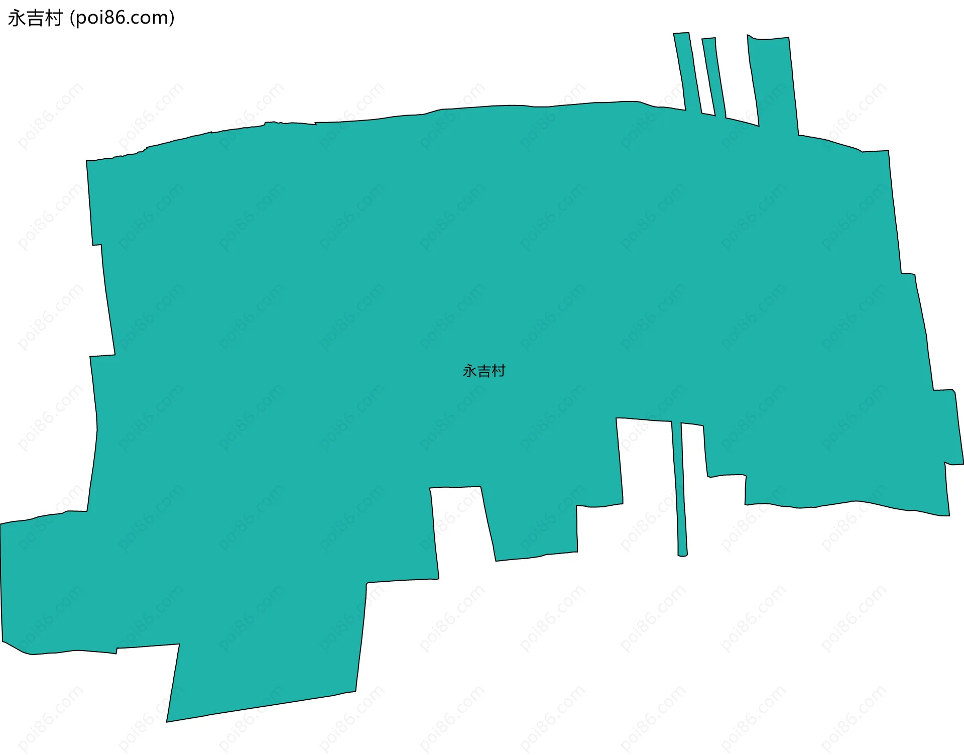 永吉村边界地图