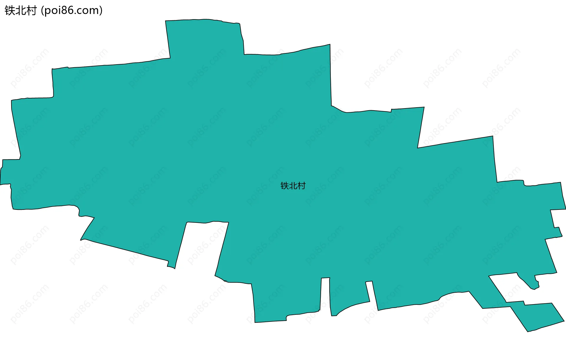 铁北村边界地图