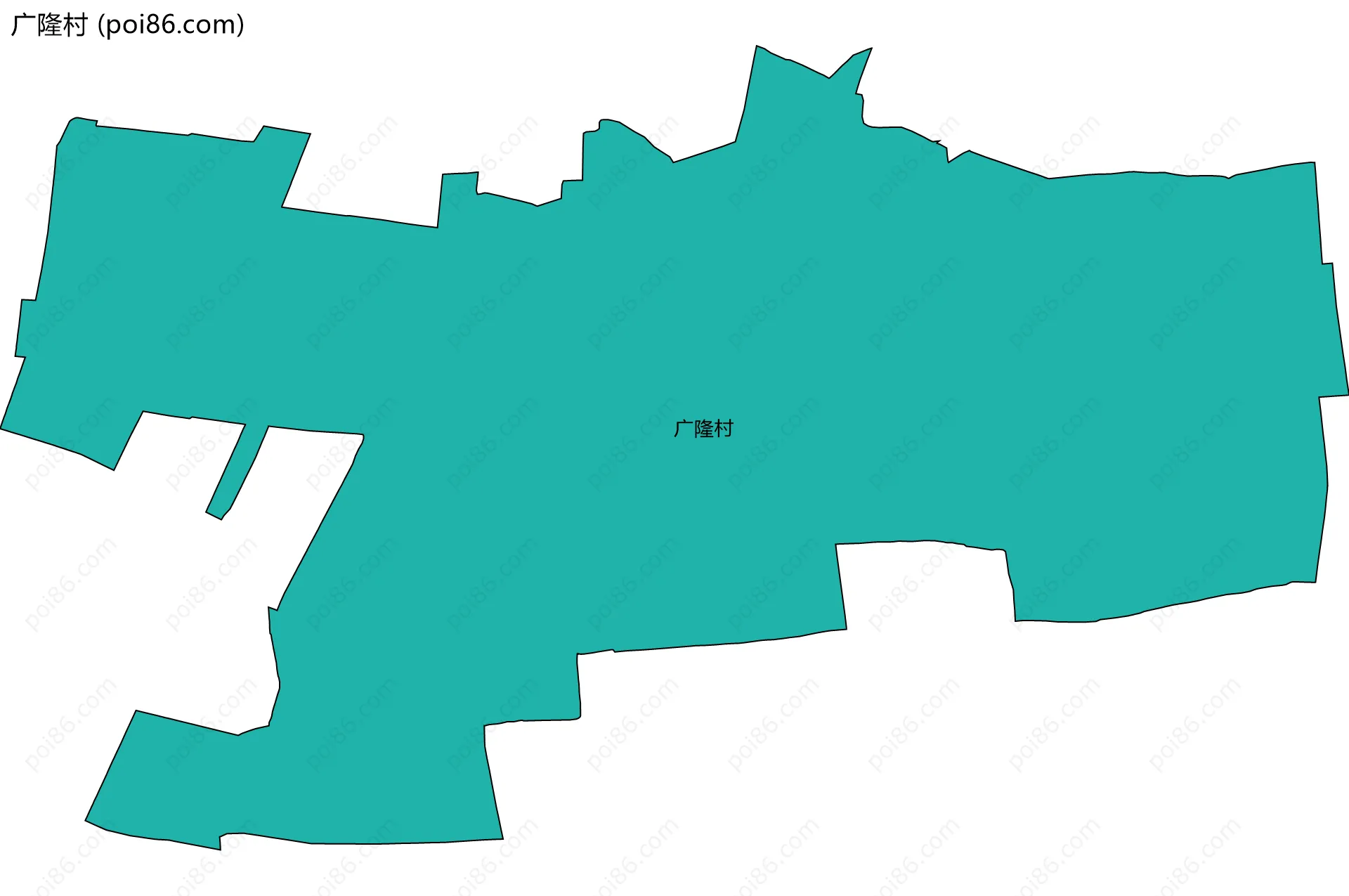 广隆村边界地图